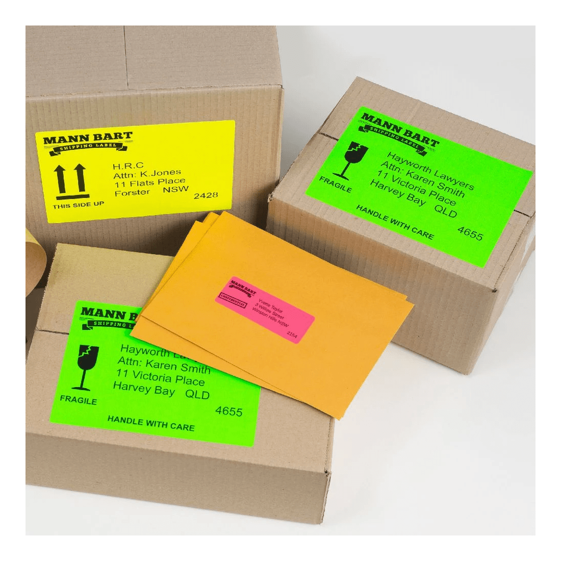 3 Avery 2UP Laser Shipping Label Yellow 25 Sheets, 3 of 3
