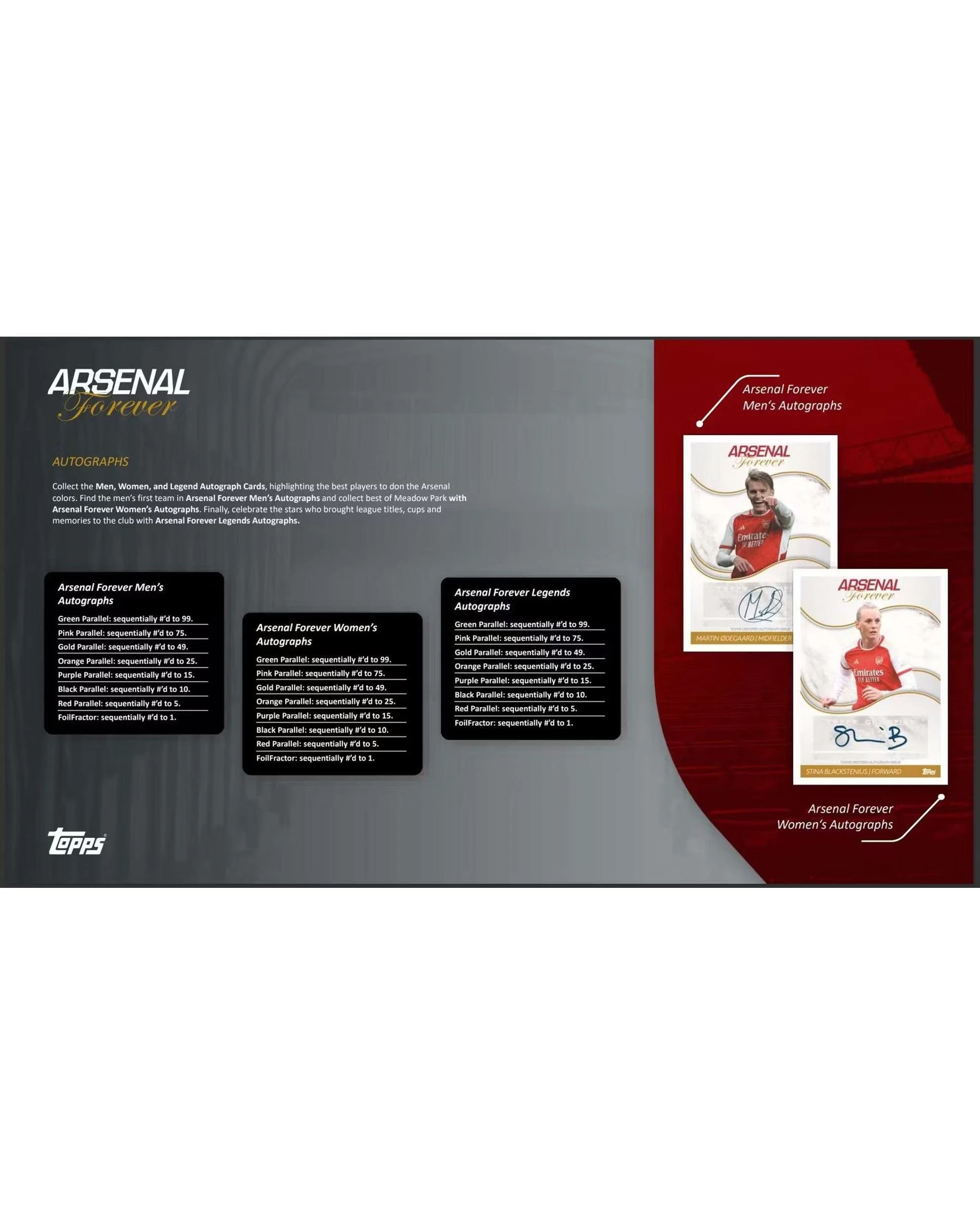 4 Topps 2023 / 2024 Arsenal FC Forever Soccer Hobby Box, 4 of 6