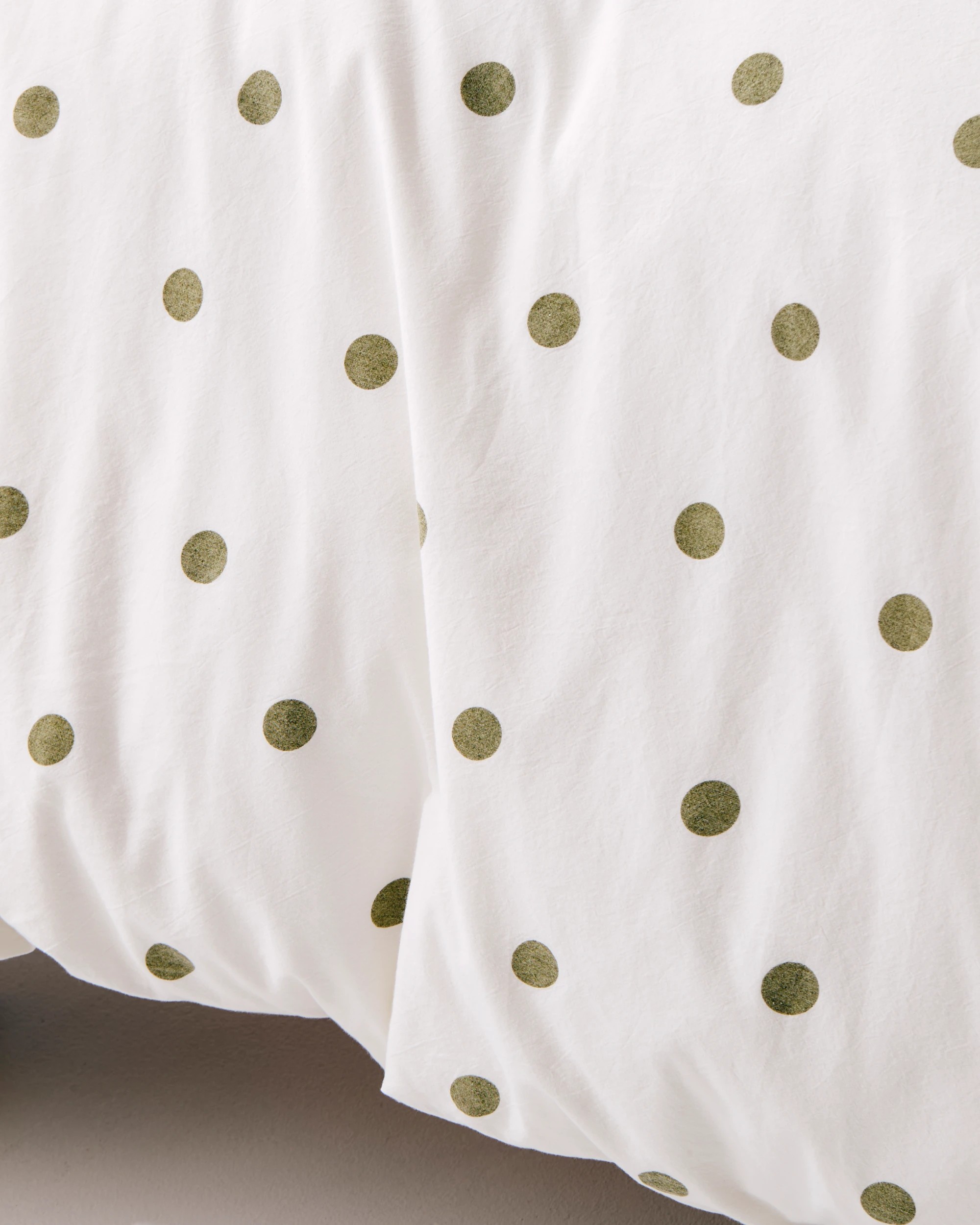 7 Arlo Polka Dot Stonewash Cotton Quilt Cover Set - Queen Bed - Green, 7 of 10