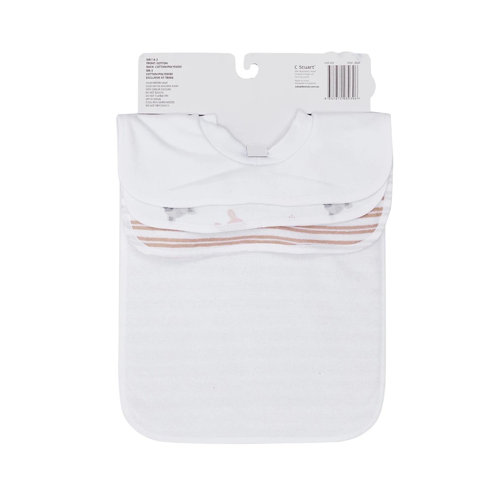 2 Big Softies 3 Pack Popover Bibs, Bear, 2 of 5