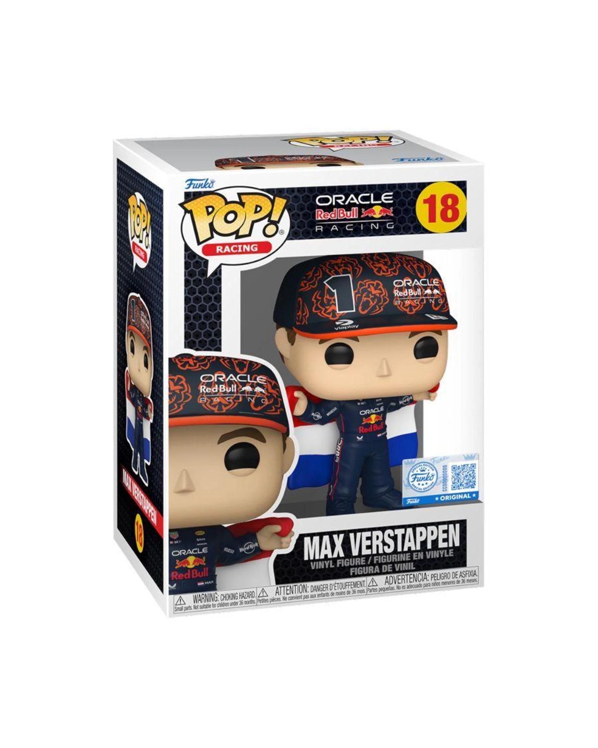 3 Formula 1 Oracle Red Bull Racing Max Verstappen with Flag Funko POP! Vinyl, 3 of 3
