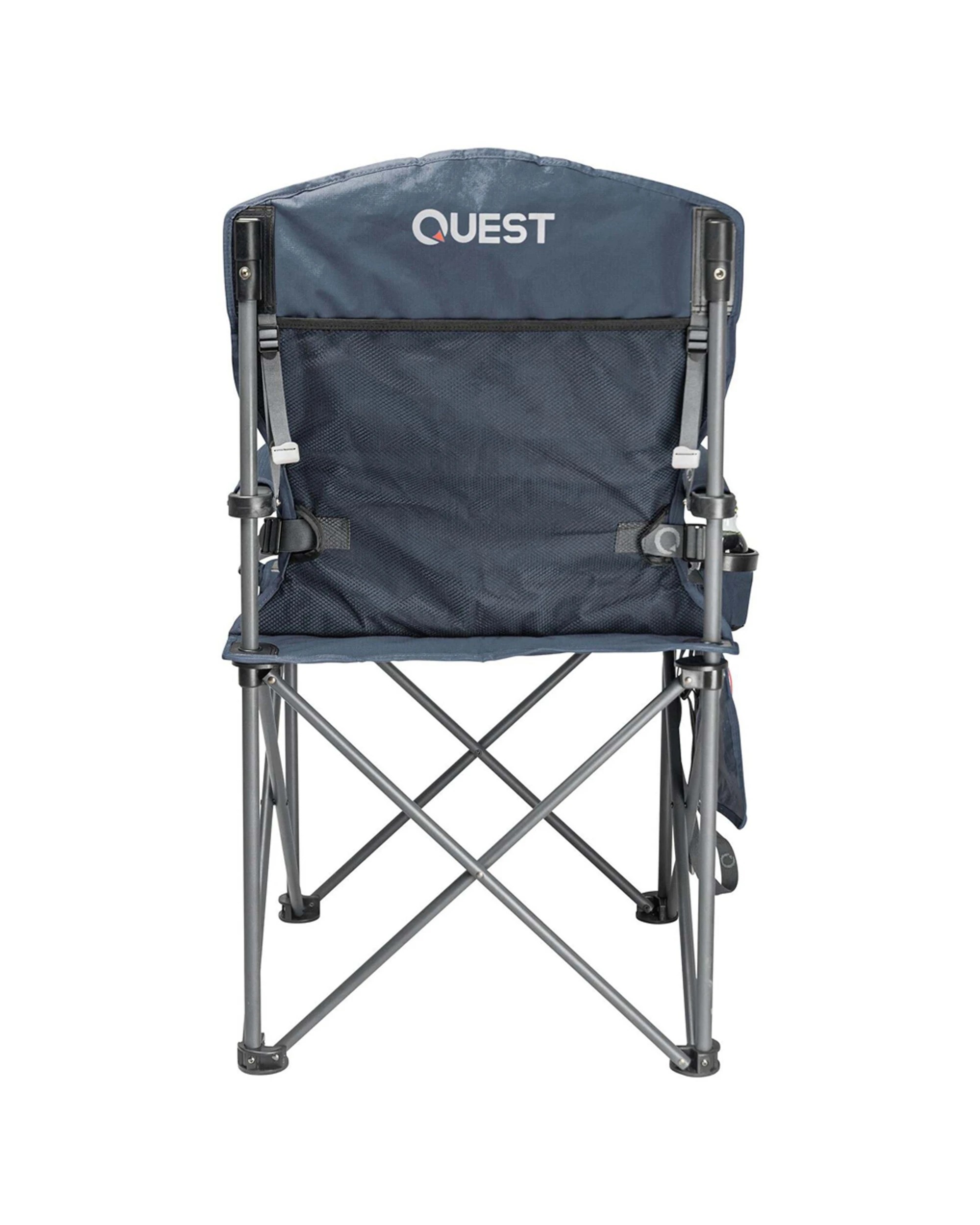 5 Quest Outdoors Castaway Hard Arm Camp Chair Adjustable Lumbar Support Compact - Blue, 5 of 7