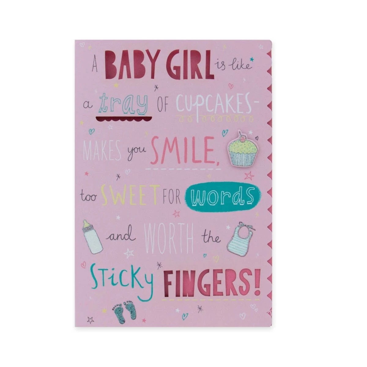 3 Connections from Hallmark Baby Girl Congratulations Card - Too Sweet, 3 of 3