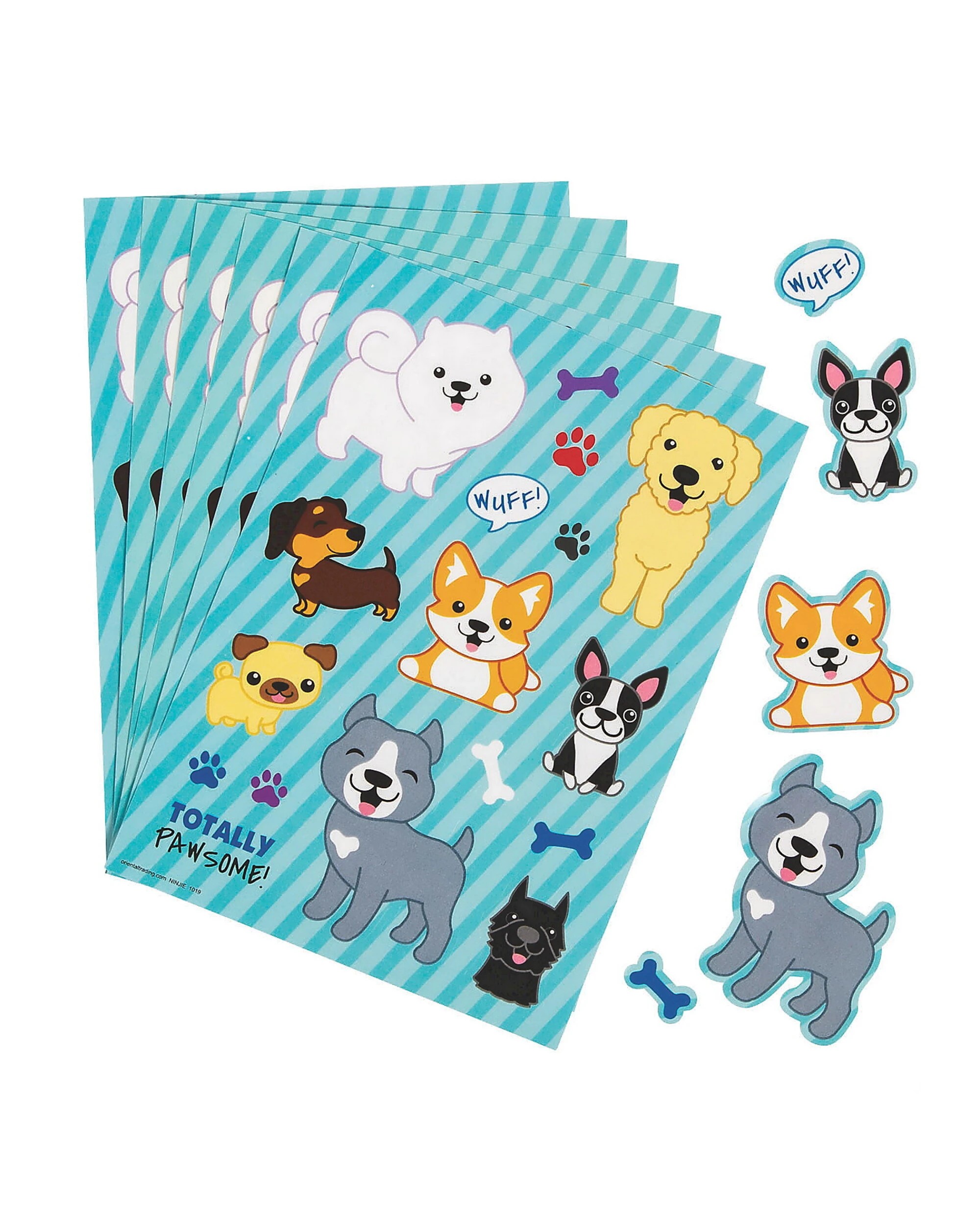 1 Fun Express Puppy Dog Sticker Sheets Pack of 24 - Multi, 1 of 1