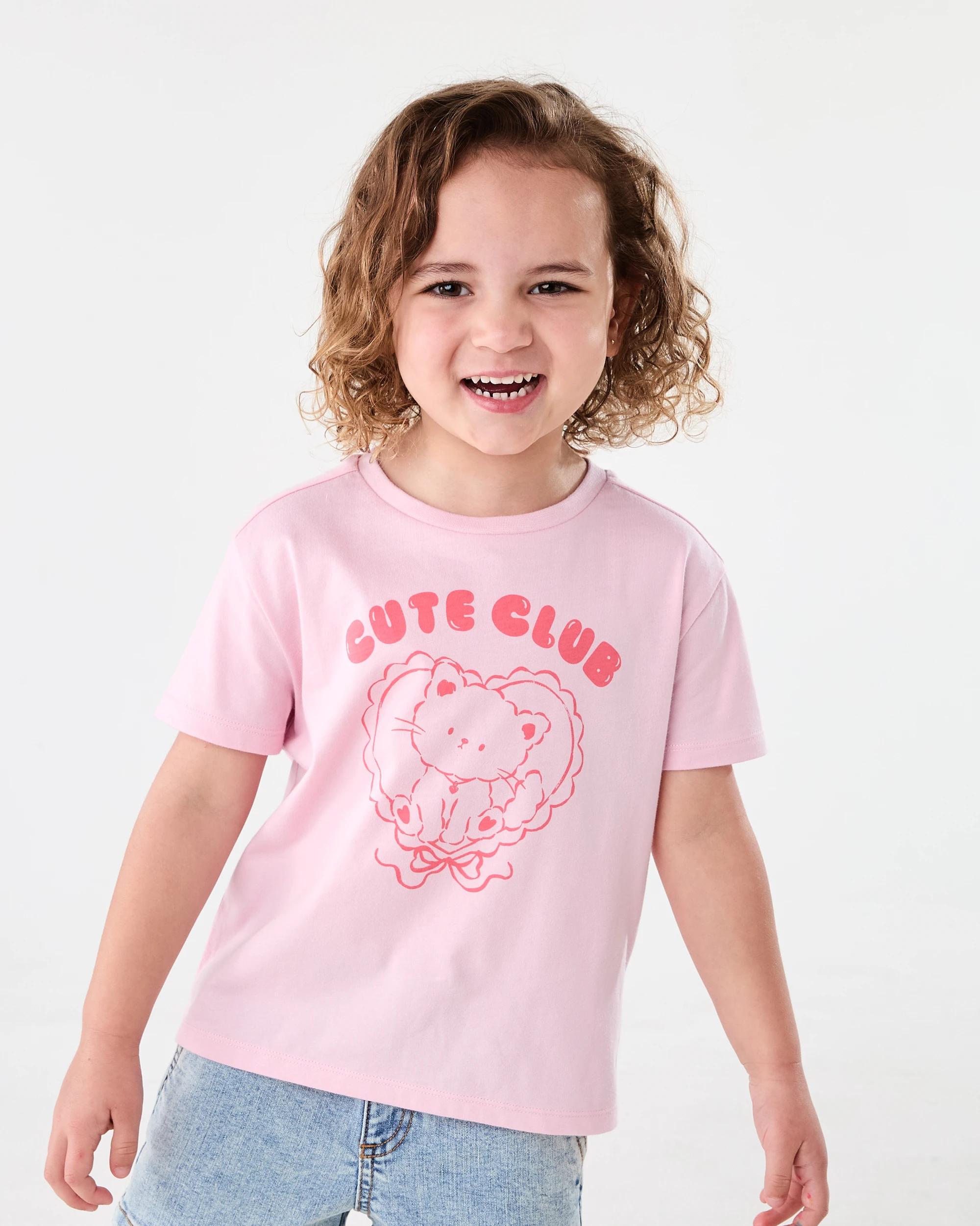 1 Printed T-shirt Pink Cat, 1 of 7