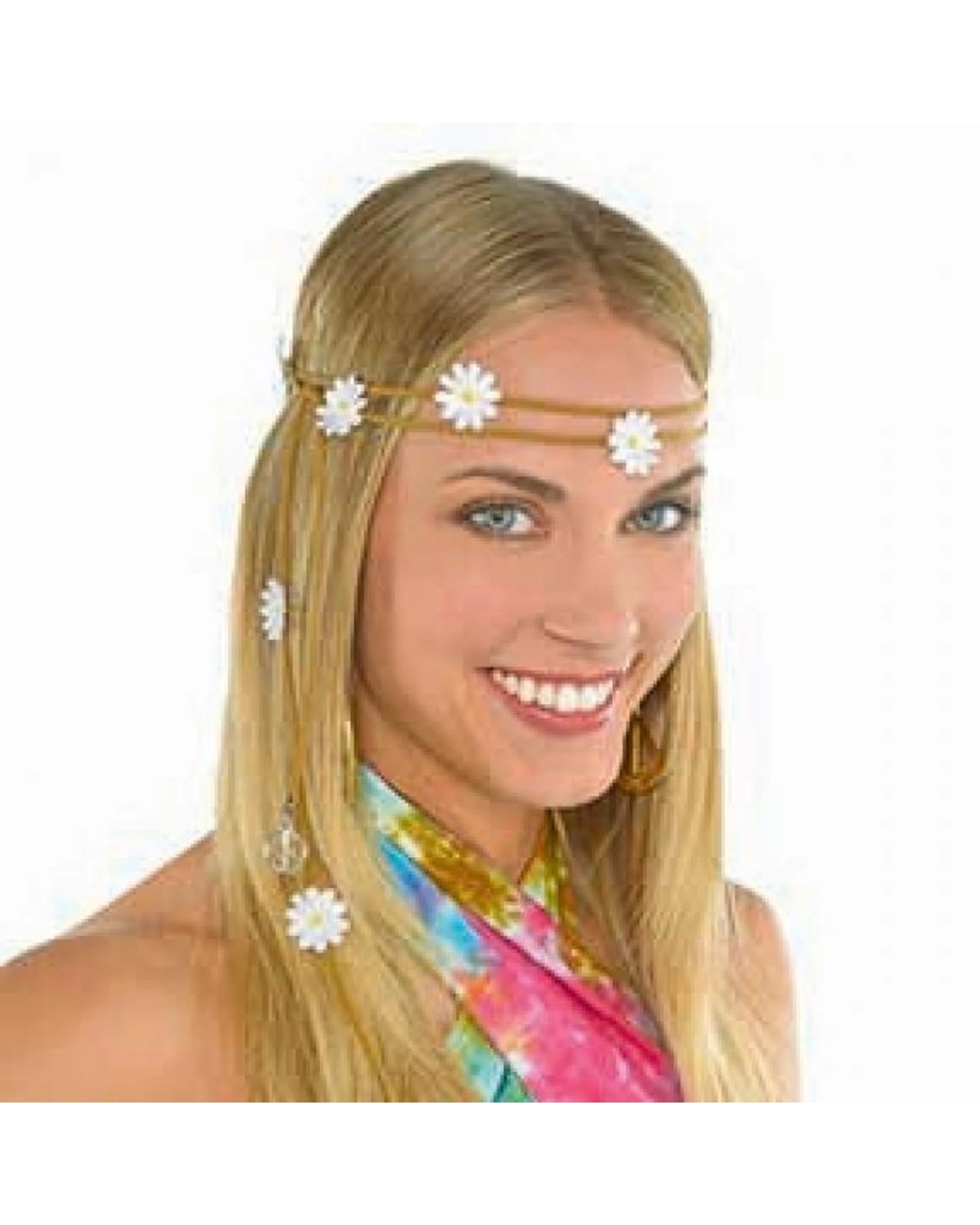 1 Amscan Inc. Hippie Daisy Flower Headband - One Size - White, 1 of 1
