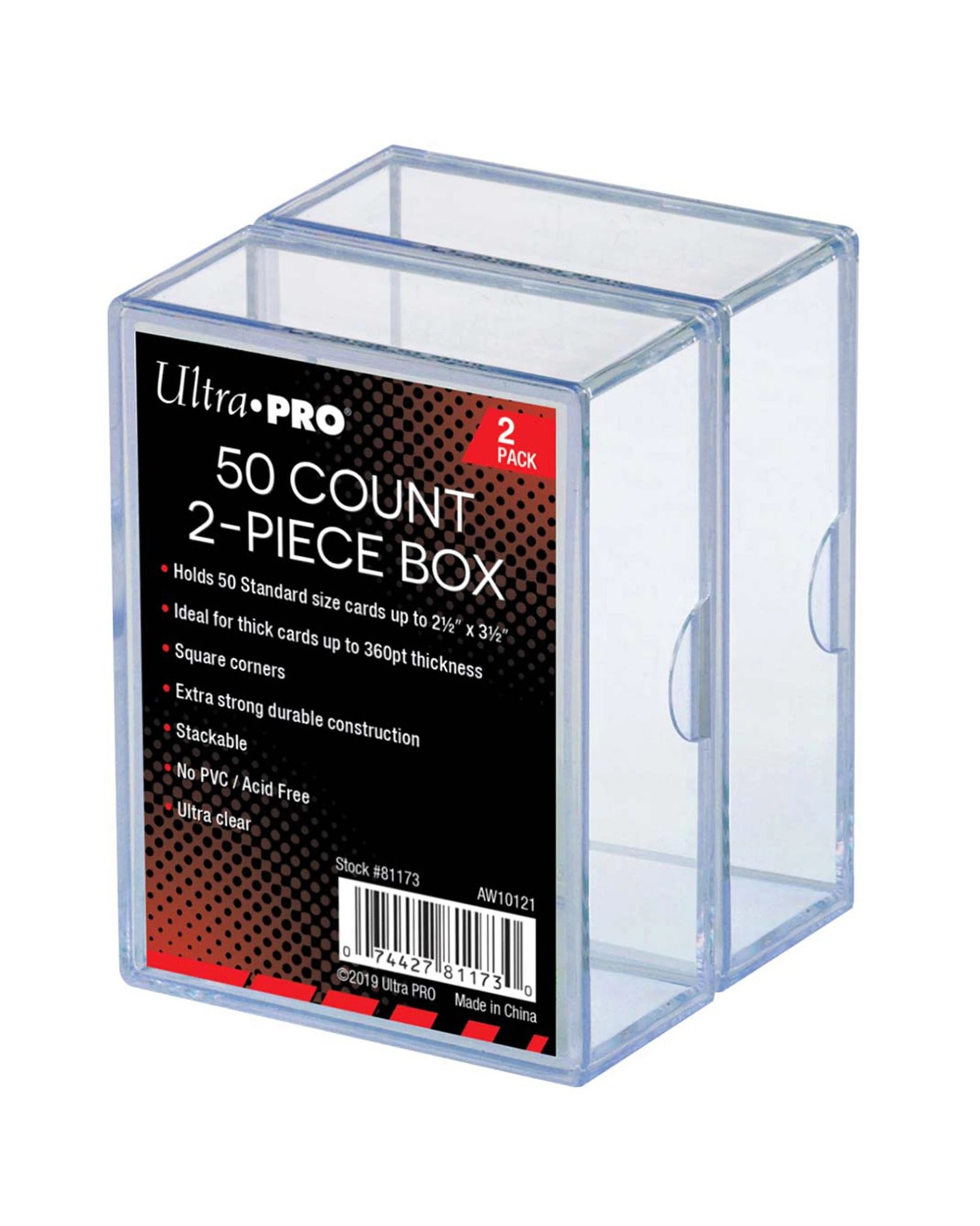 1 Ultra Pro 2-Piece 50 Count Clear Card Storage Box 2 Pack, 1 of 1