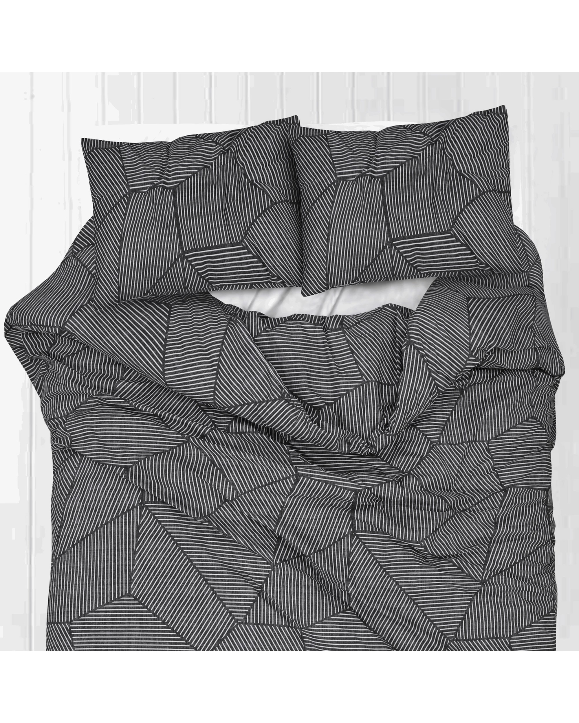 3 Amsons Ariana Carbon 100% Cotton Quilt Cover Set with Extra Standard Pillowcases - Double - Charcoal, 3 of 3