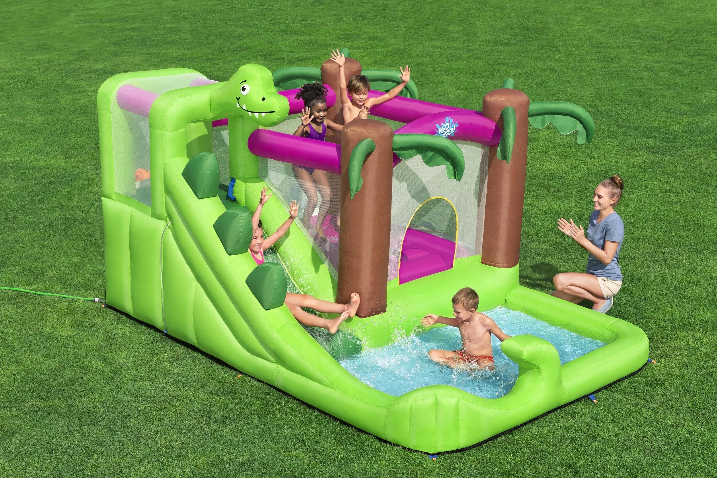 1 Bestway H2O Go! DinoJumper Mega Water Park, 1 of 9