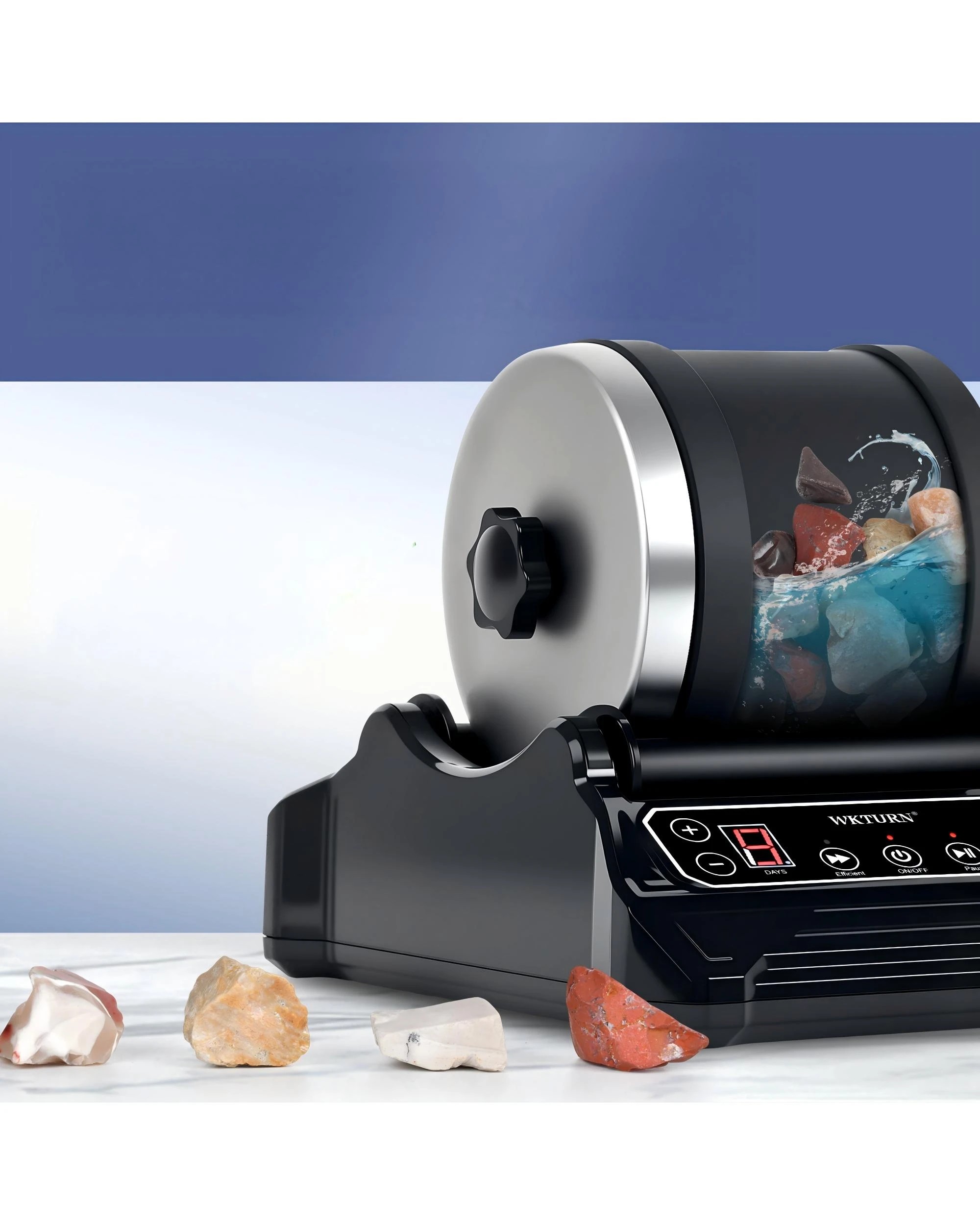 7 Advwin Electric Rock Tumbler for Kids Advanced Rock Polisher - Black, 7 of 8