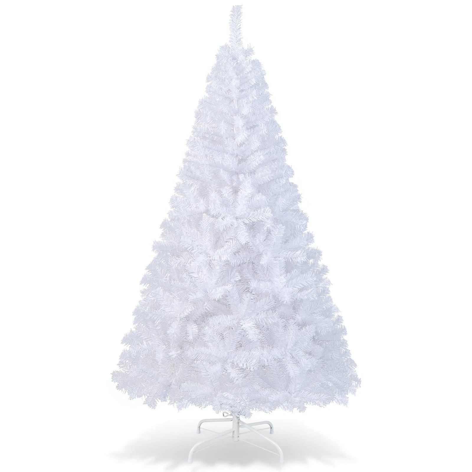 1 Costway 1.8M/6ft White PVC Artificial Christmas Tree, 1 of 2