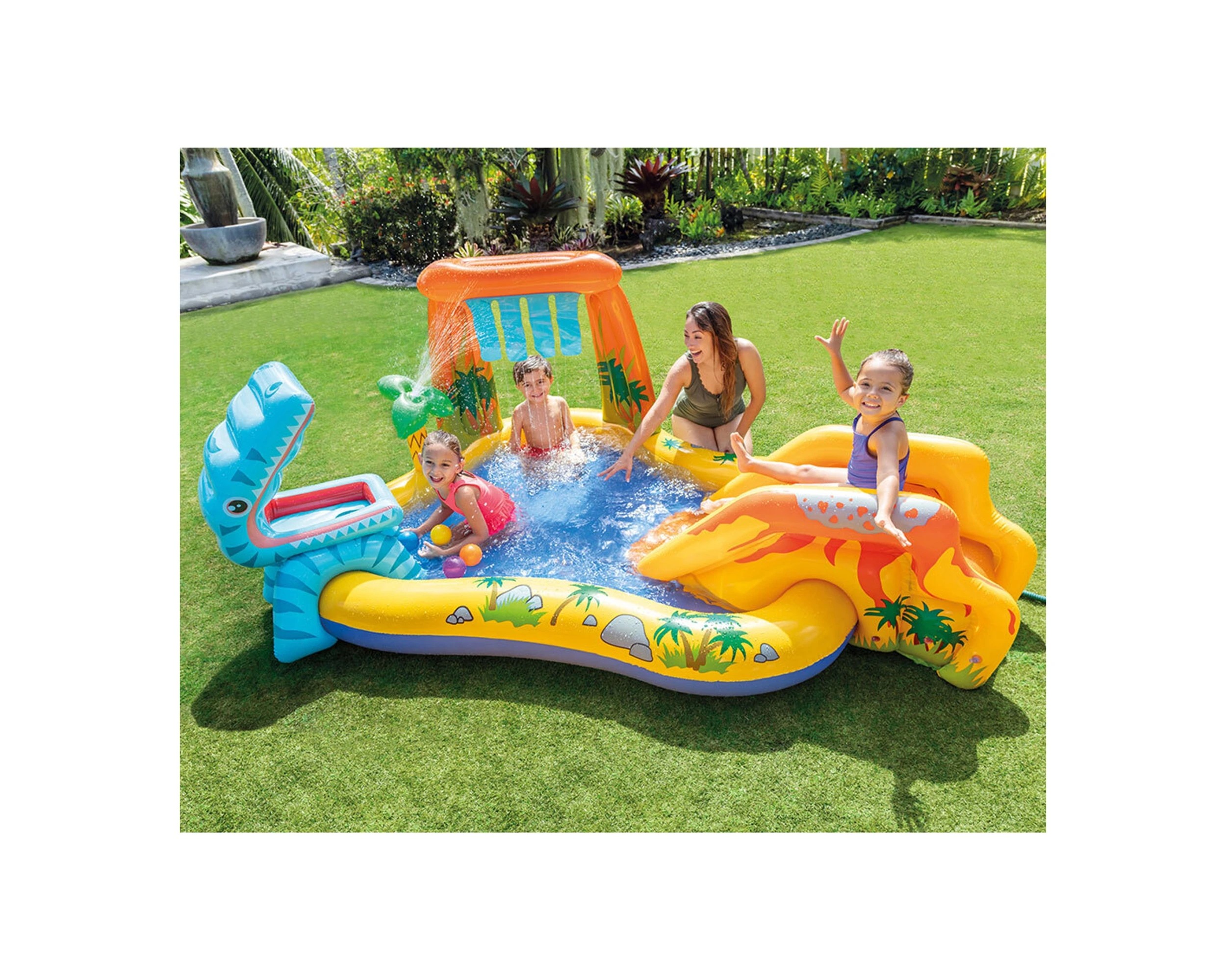6 INTEX Dinosaur Play Centre Kids Pool With Slide 72Gal Capacity 10Ga Vinyl - Multi, 6 of 6