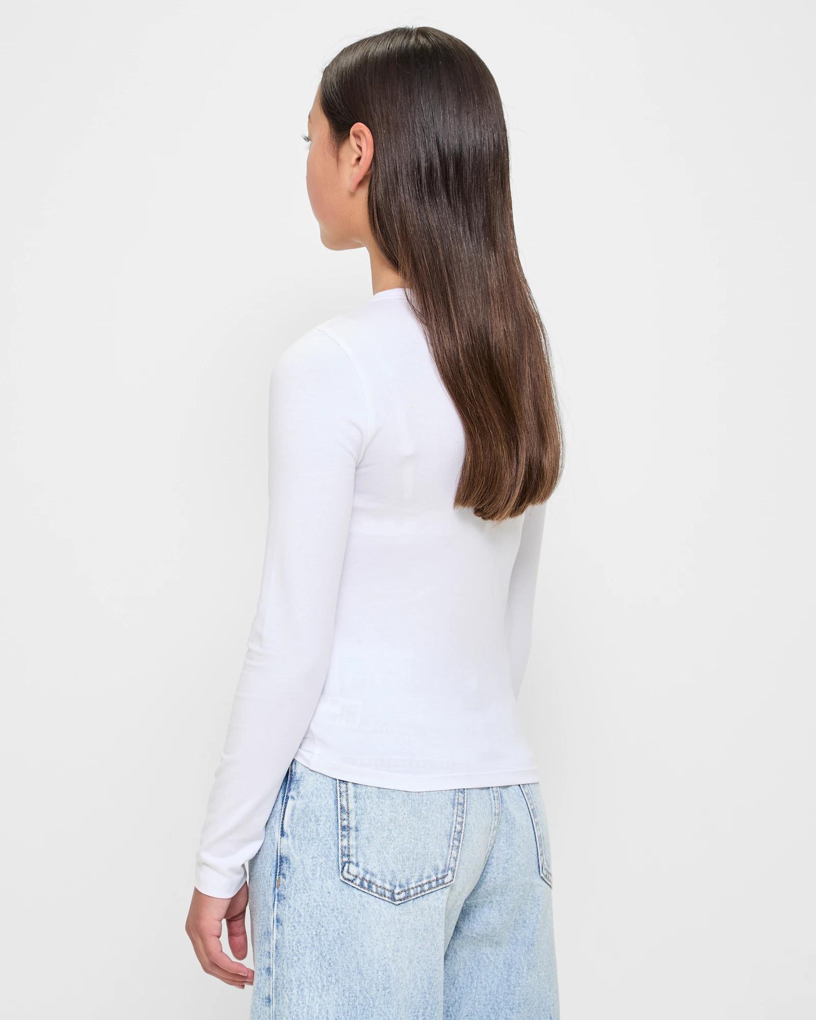 3 Target Australian Cotton Long Sleeve Top WHITE, 3 of 5