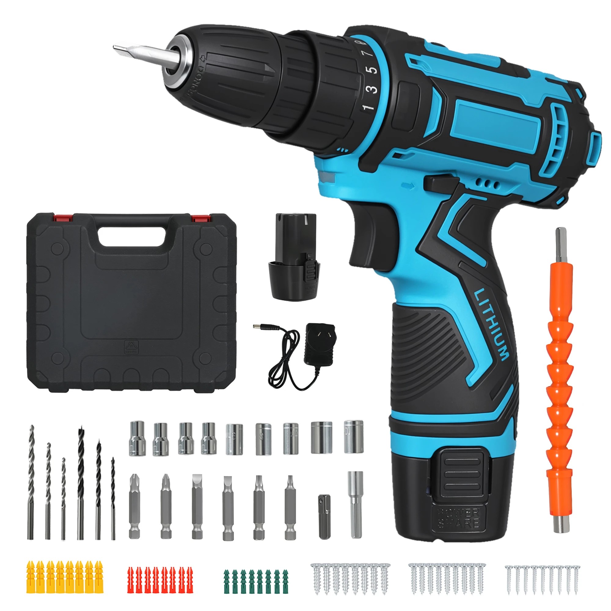 1 Traderight 72Pcs Cordless Drill Driver Kit, 1 of 5