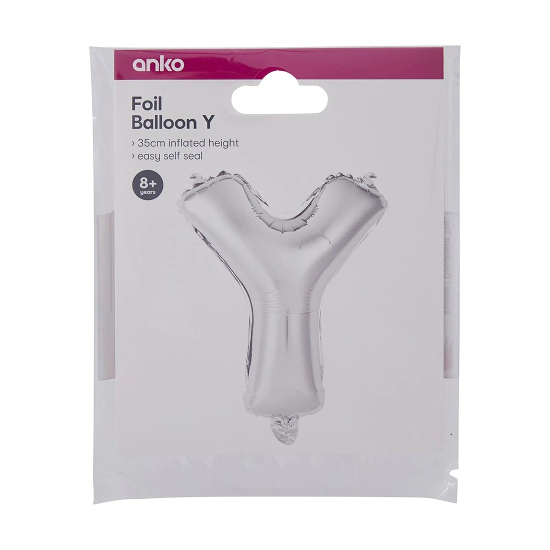 4 Foil Balloon - Letter Y, 4 of 4