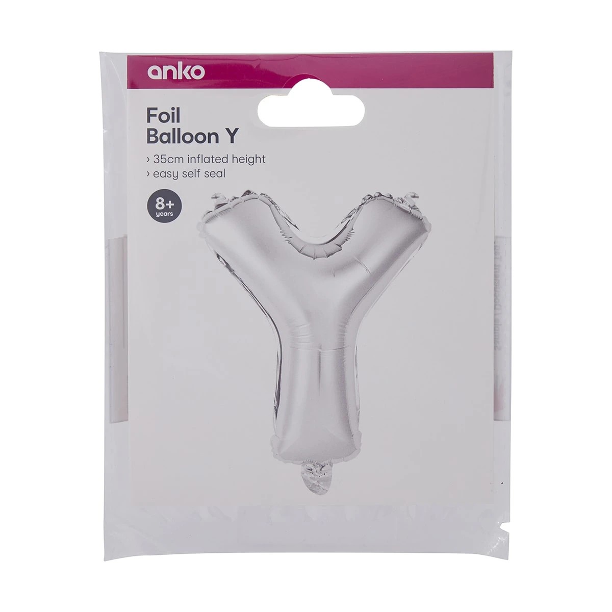4 Foil Balloon - Letter Y, 4 of 4