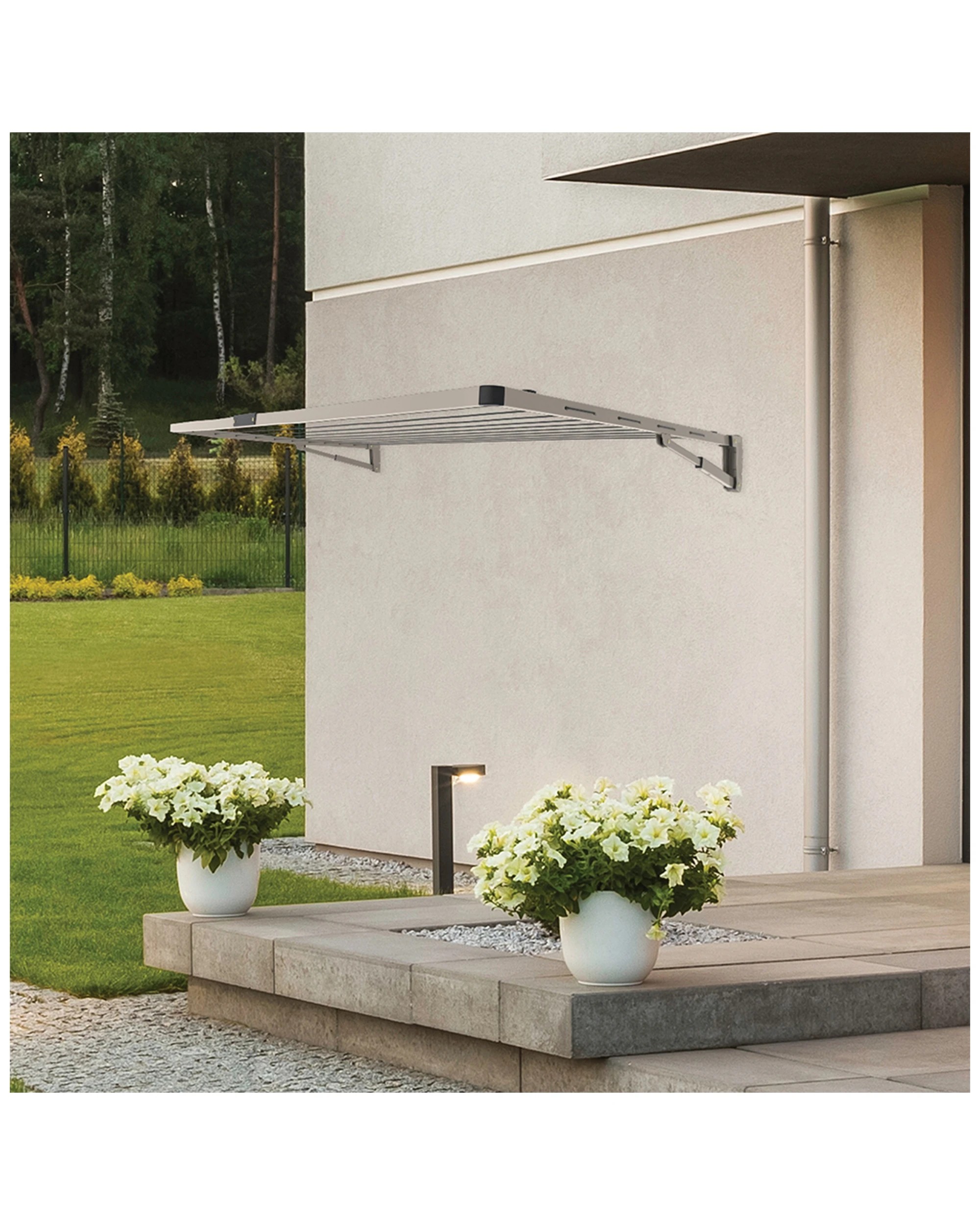 3 Hills Everyday Single Folding Frame Clothesline Galvanised Steel Autumn Stone
 - Natural, 3 of 3