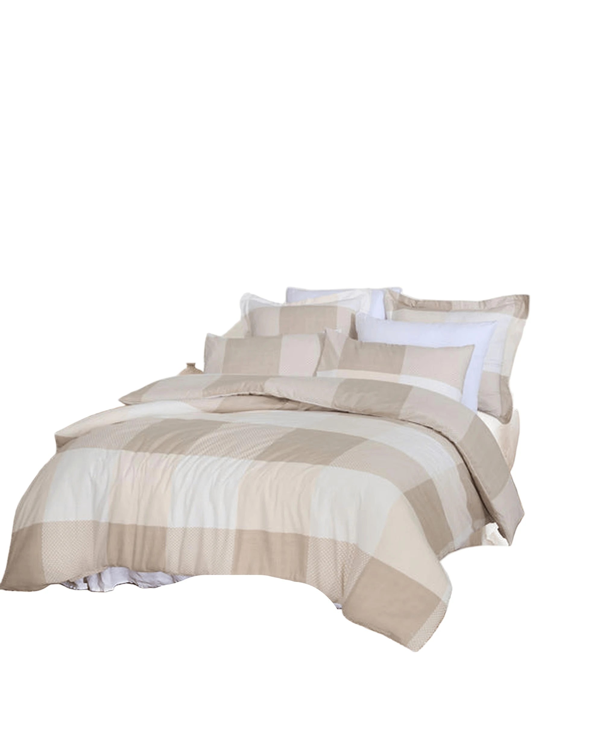 1 Amsons Quilt Cover Set With Extra Standard Pillow Covers - Double Bed - Beige, 1 of 6