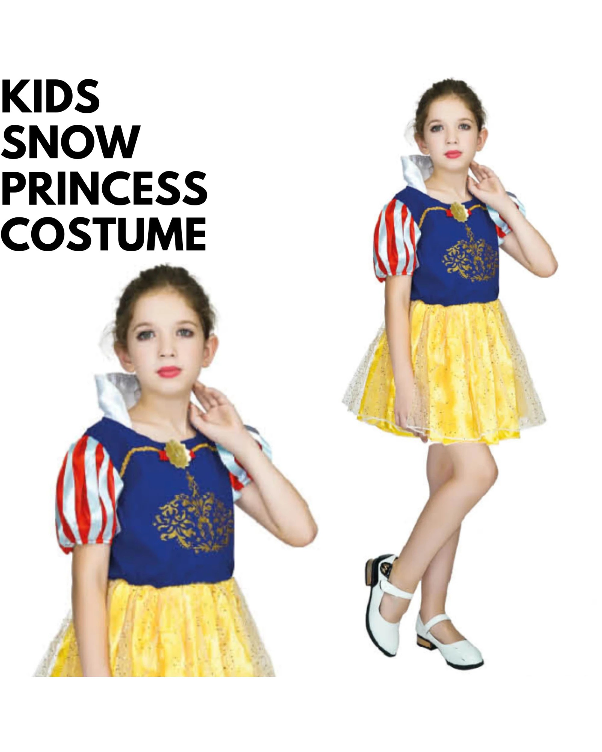 3 BR Costumes Snow White Princess Costume for Kids - Perfect for Halloween and Book Week Cosplay, 3 of 4