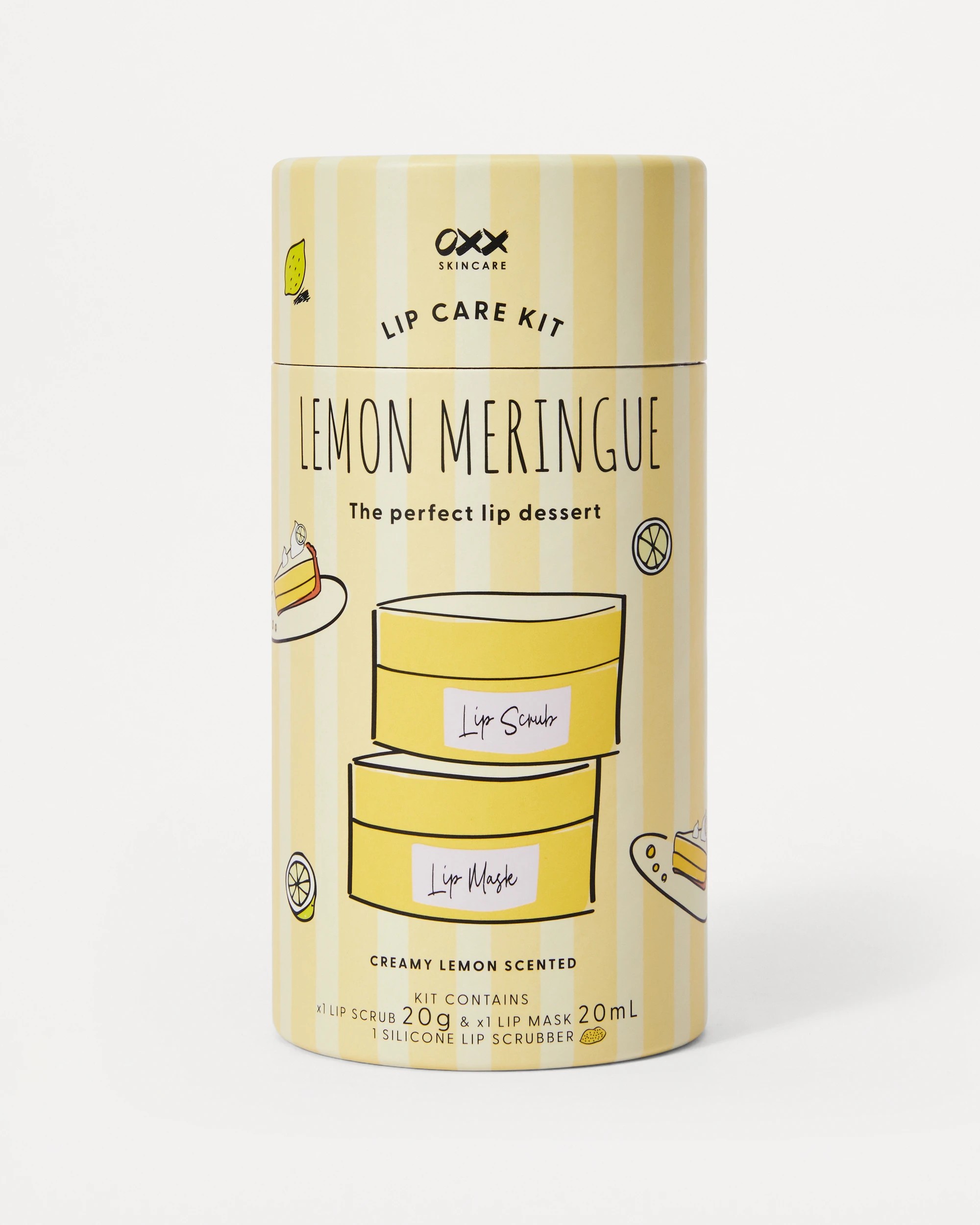 1 OXX Skincare Lemon Meringue Lip Care Kit - Creamy Lemon Scented, 1 of 7