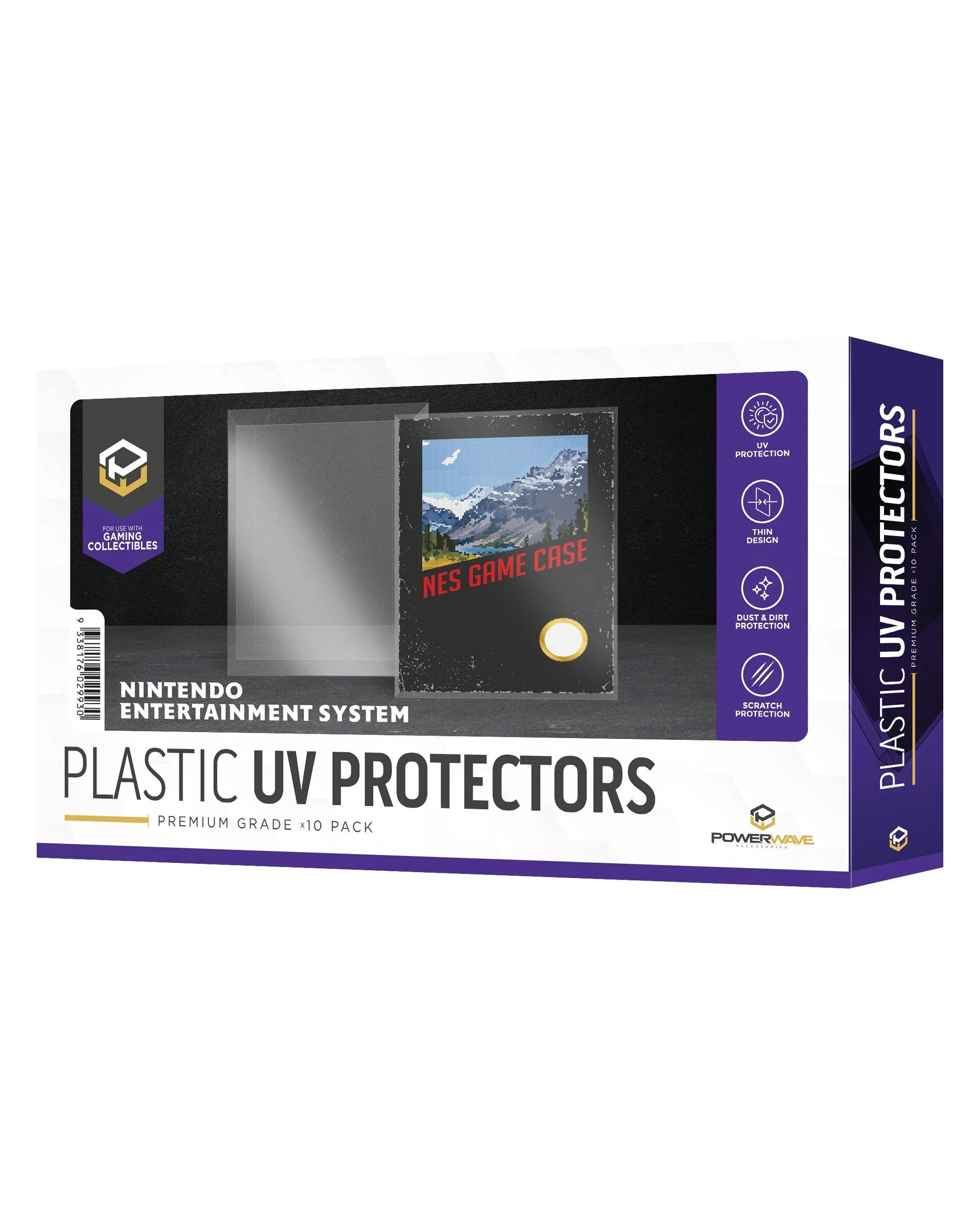 1 Powerwave Nintendo Entertainment System Game Box 0.5mm Plastic UV Protector 10 Pack - Clear, 1 of 3
