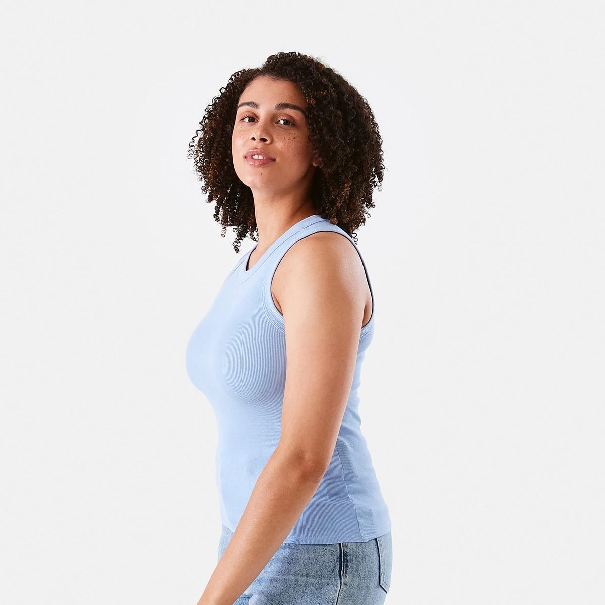 2 Sleeveless Rib Tank Seren Blue, 2 of 6