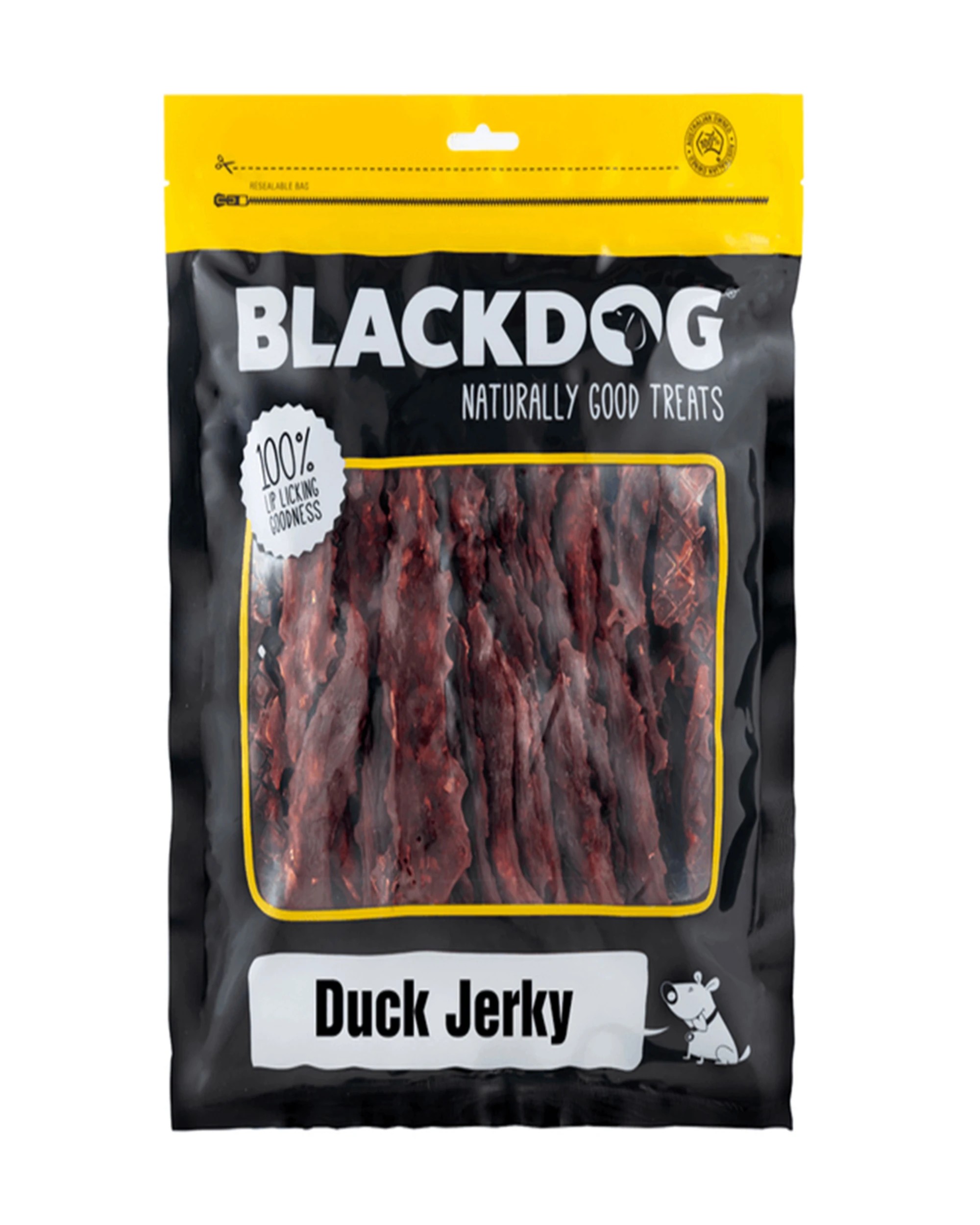 1 Blackdog Dog Treats Duck Jerkey- 120g, 1 of 2