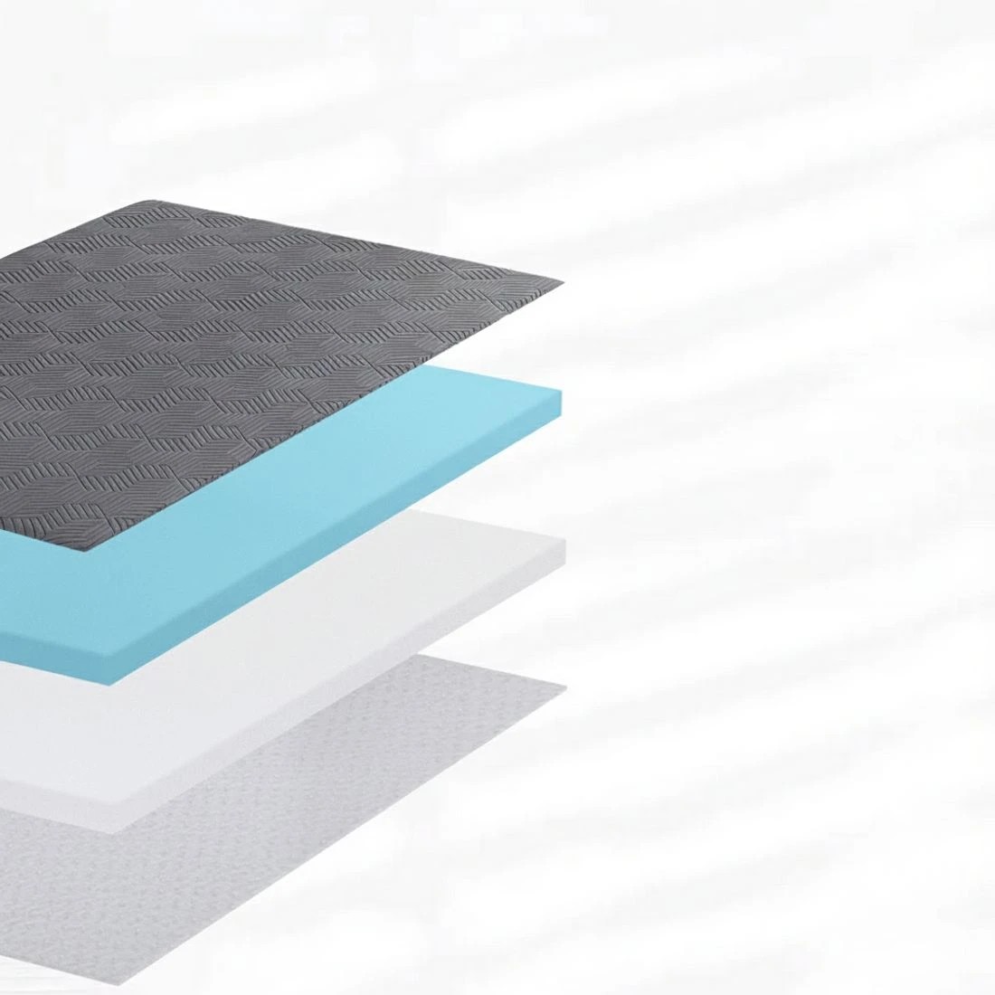 5 Giselle 8cm Memory Foam Mattress Topper Gel Dual Layer Foam Bamboo King Single - King Single Bed - Grey, 5 of 9