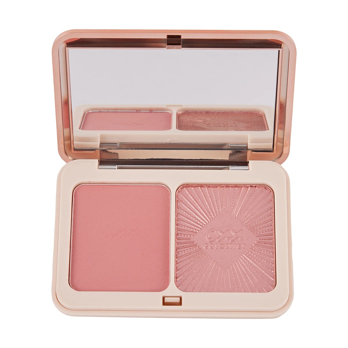 2 OXX Cosmetics Sparkling Rose Blush and Highlighter Duo Set - Silk Rose, 2 of 6