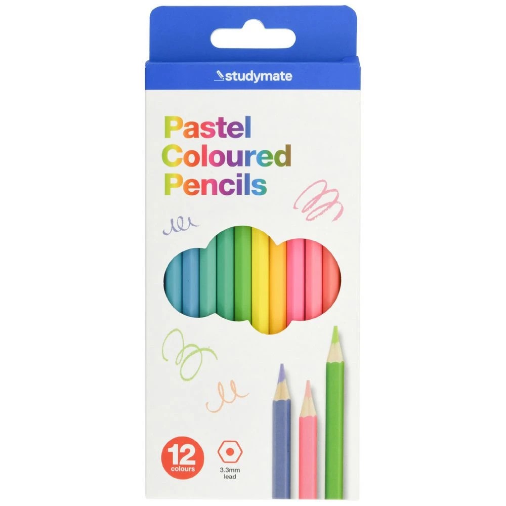 1 Studymate Pencils Pastel 12 Pack, 1 of 4