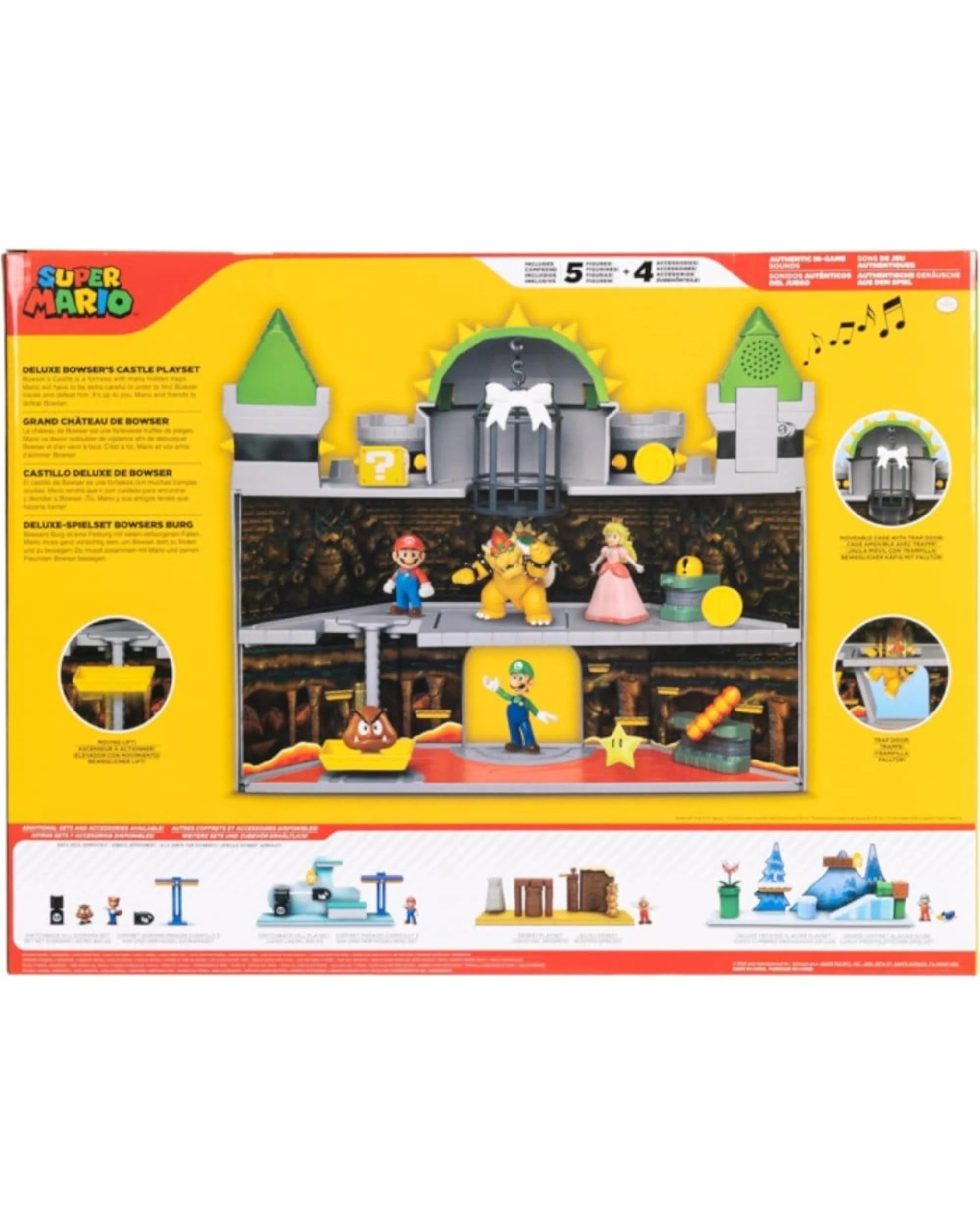 6 World of Nintendo 2.5 Inch Deluxe Bowsers Castle Playset with 5 Figures, 6 of 6