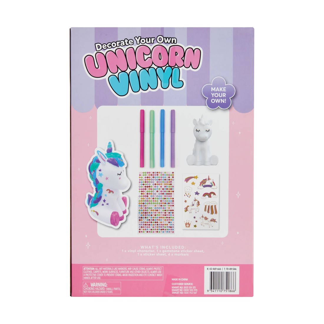 5 Decorate Your Own Unicorn Vinyl Set, 5 of 5