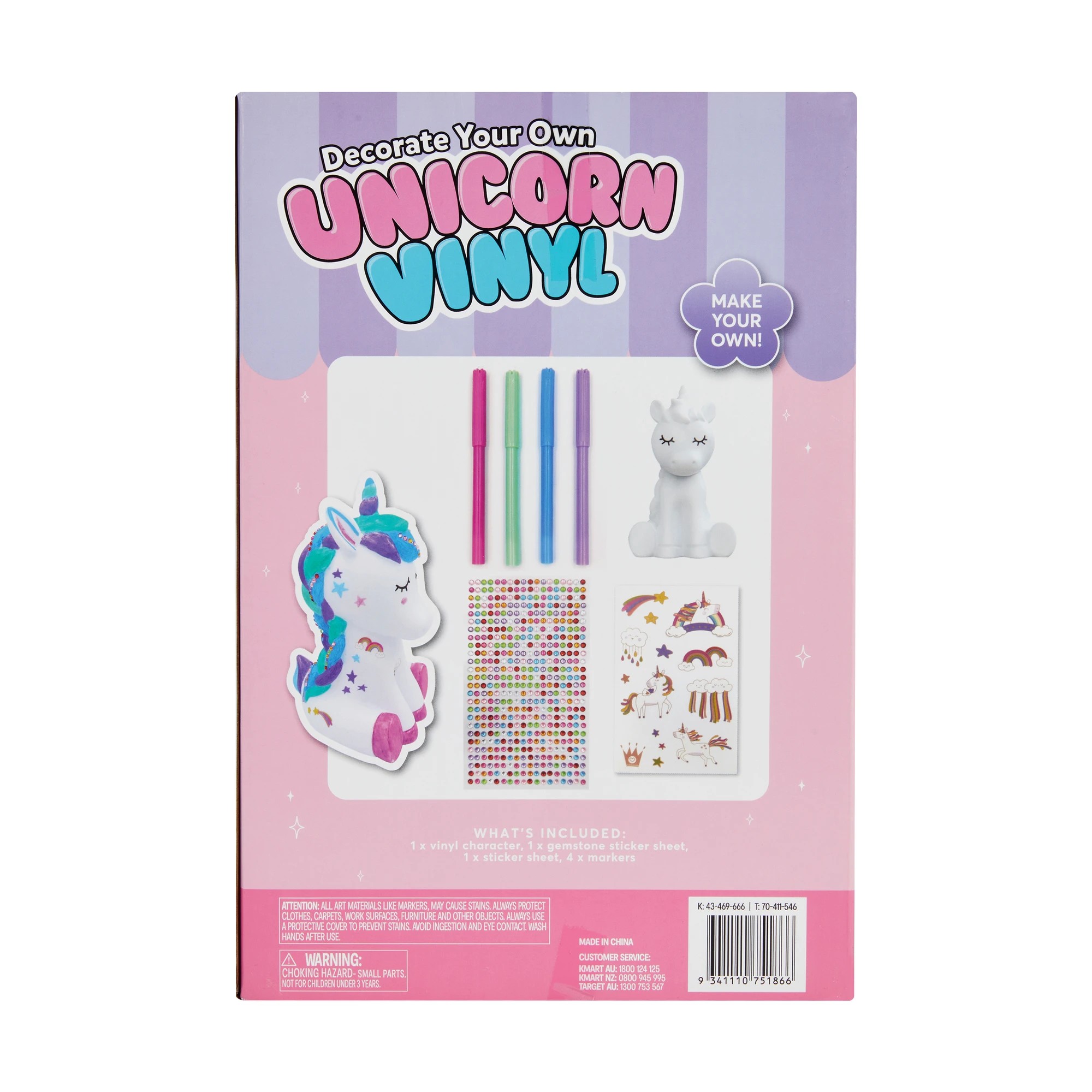 5 Decorate Your Own Unicorn Vinyl Set, 5 of 5