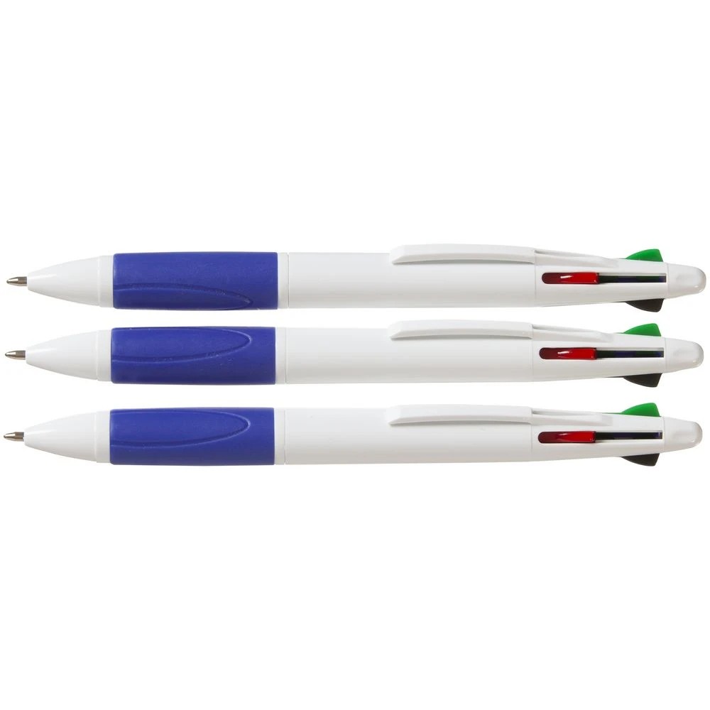 2 Keji 4 Colour Retractable Ballpoint Pens Assorted 3 Pack, 2 of 2