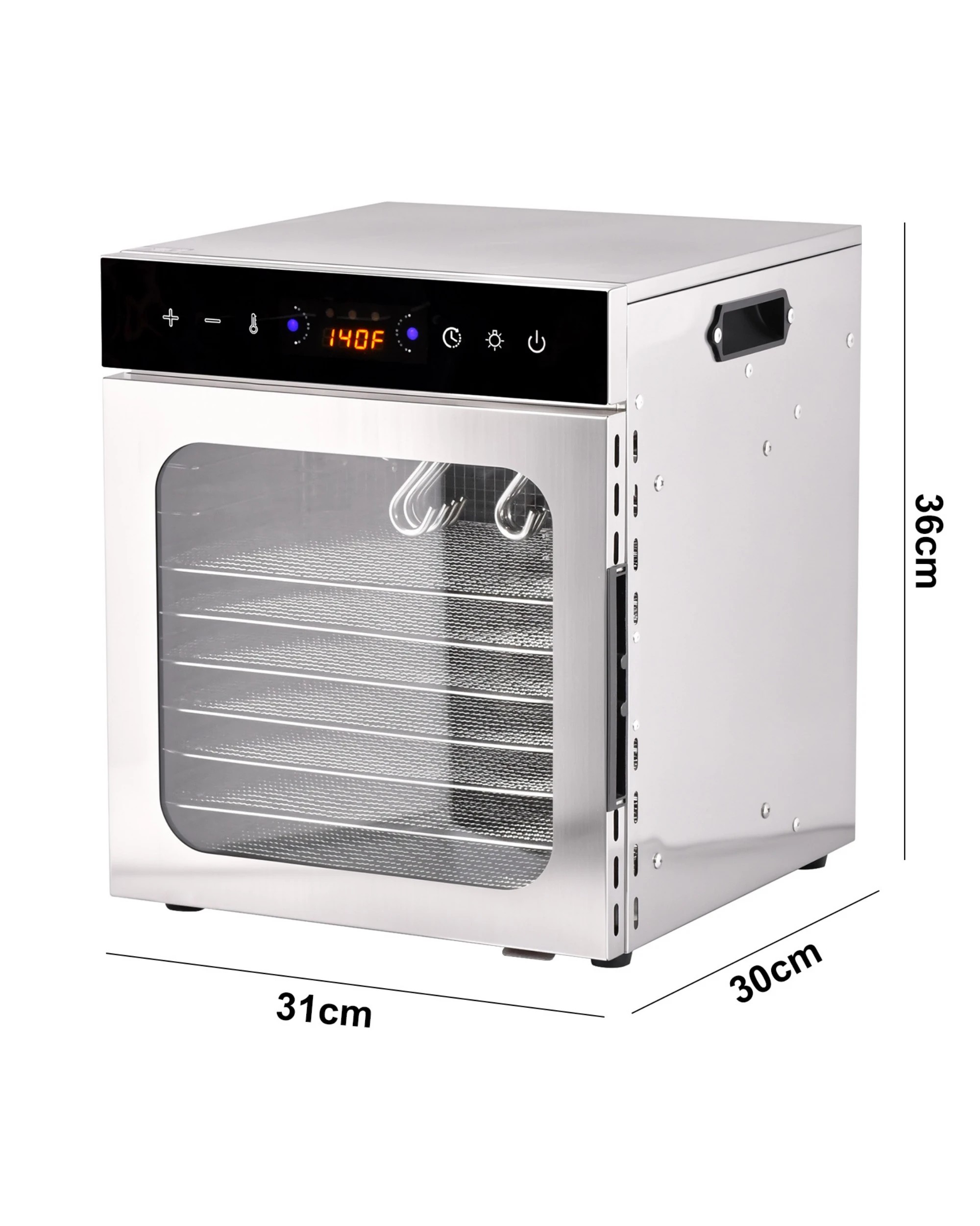 6 Advwin Food Dehydrator, 12 Trays Electric Drying Cabinet, 800W Stainless Steel Fruit & Meat Dryer Machine, 6 of 6