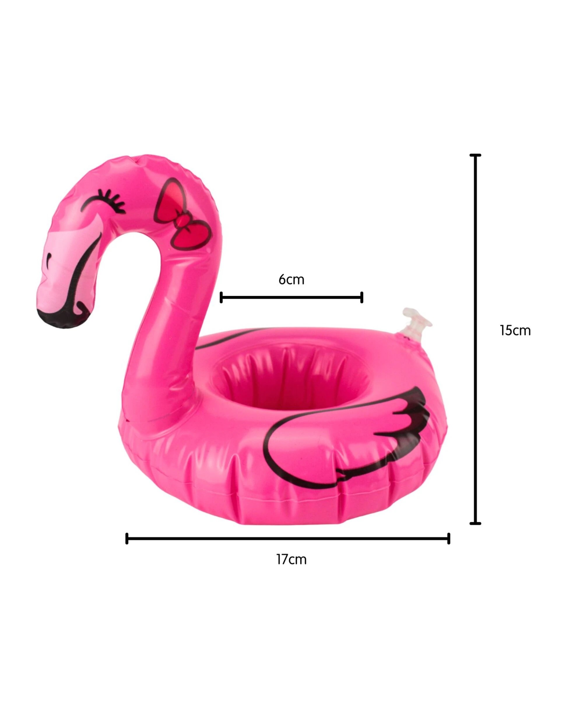 3 Party Maker Hot Inflatable Flamingo Drink Holder - Pink, 3 of 3