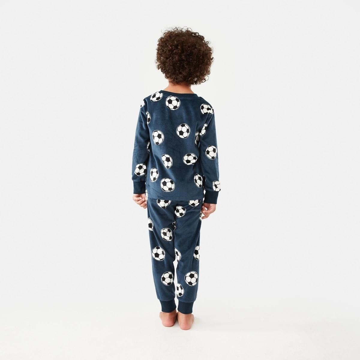 2 Super Soft Pyjama Set Blu Soccer, 2 of 8