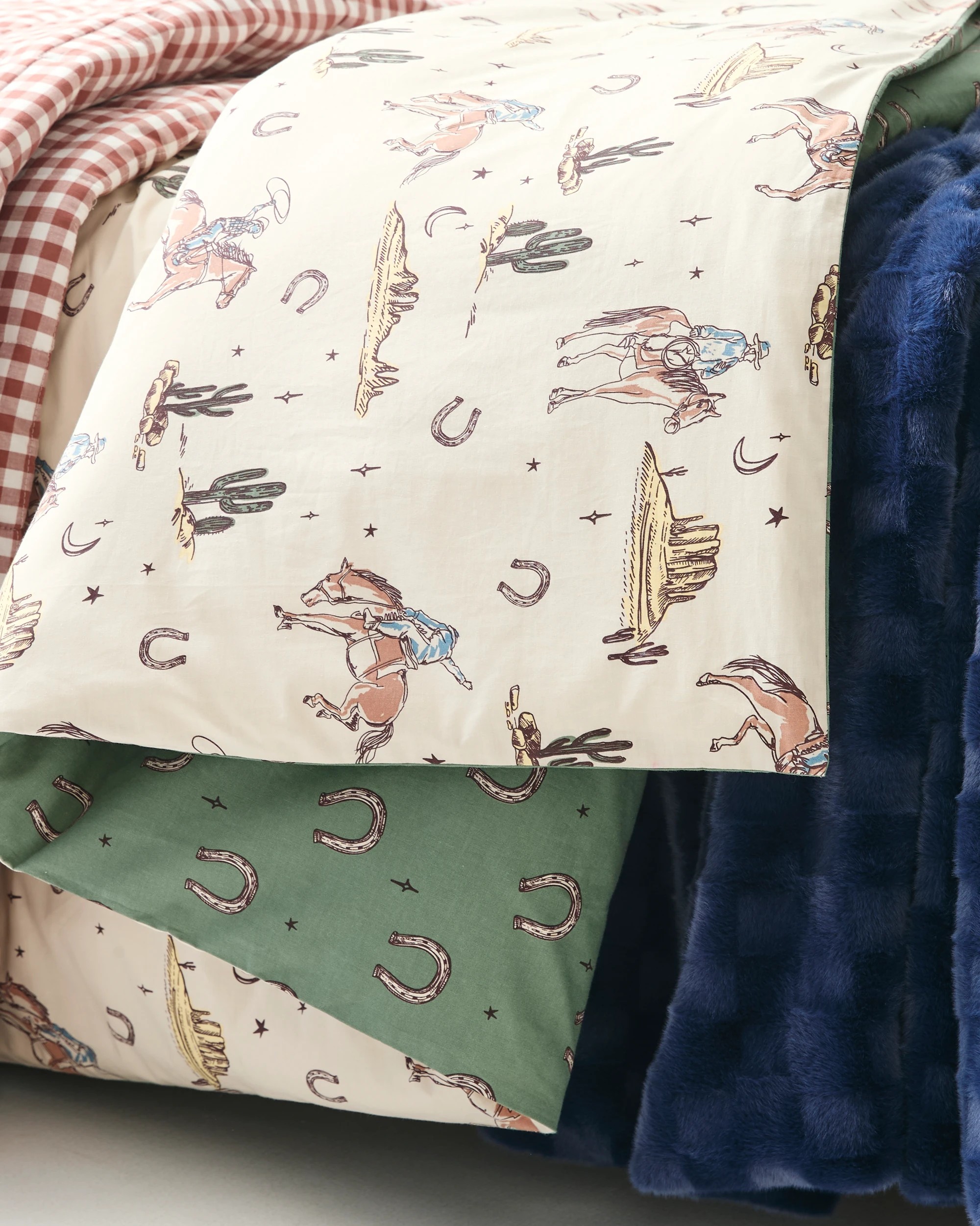 10 Target Australian Cotton Ryder Cowboy Kids Quilt Cover Set - Single Bed - Natural, 10 of 10