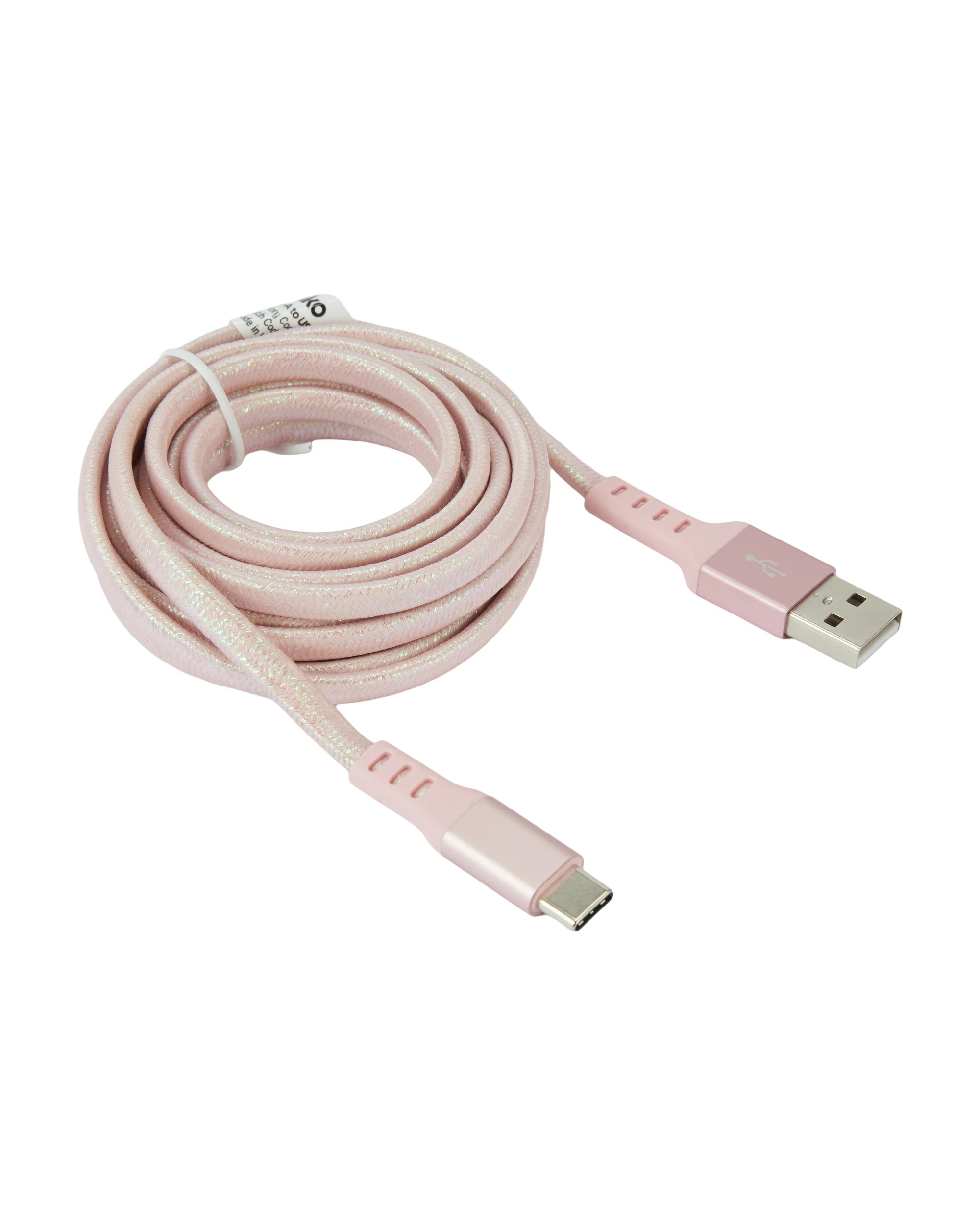 3 USB-A to USB-C Cable - 2m, Pink, 3 of 4