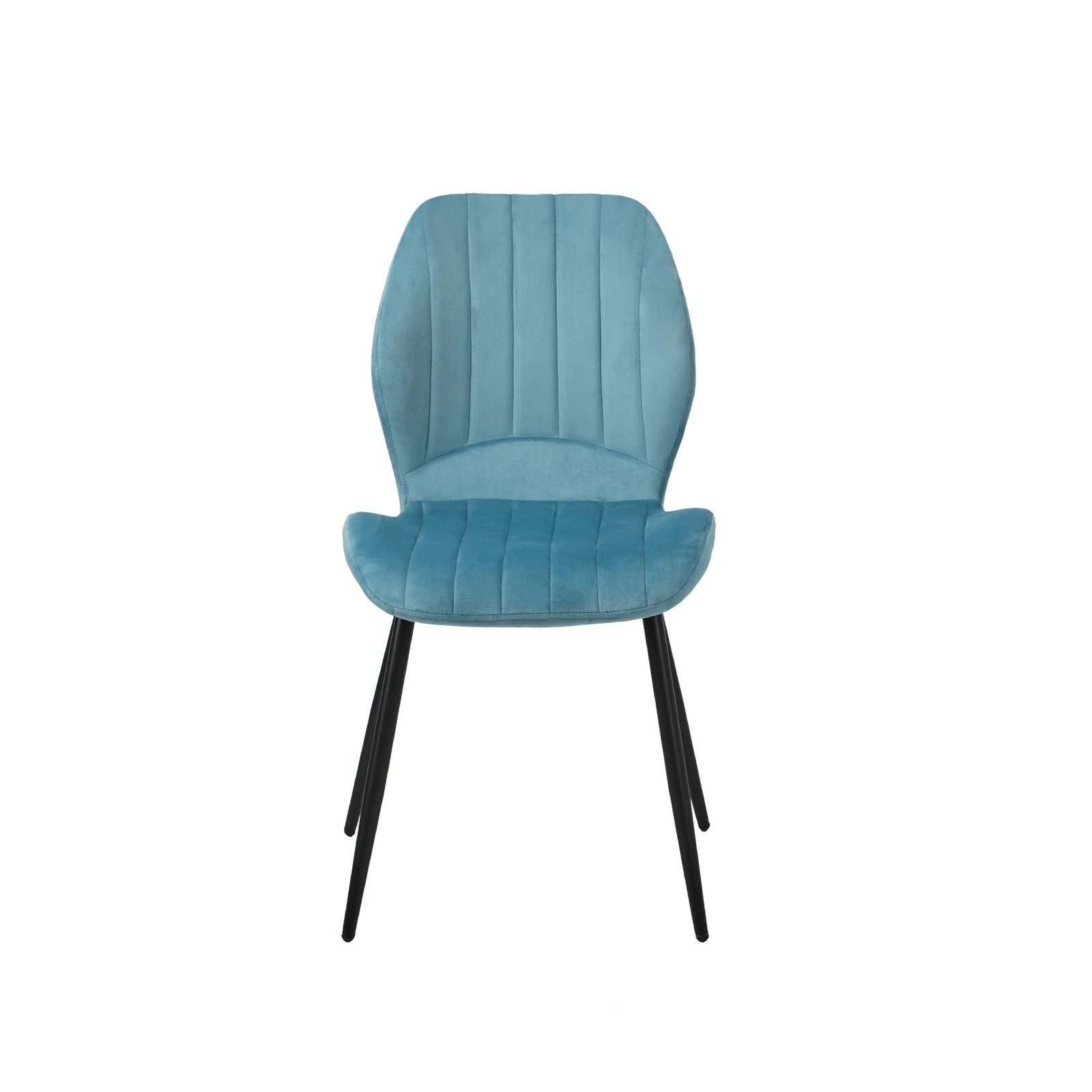 3 Oikiture Set Of 6 Dining Chairs Kitchen Lounge Padded Seat Armless Velvet
 - Blue, 3 of 9