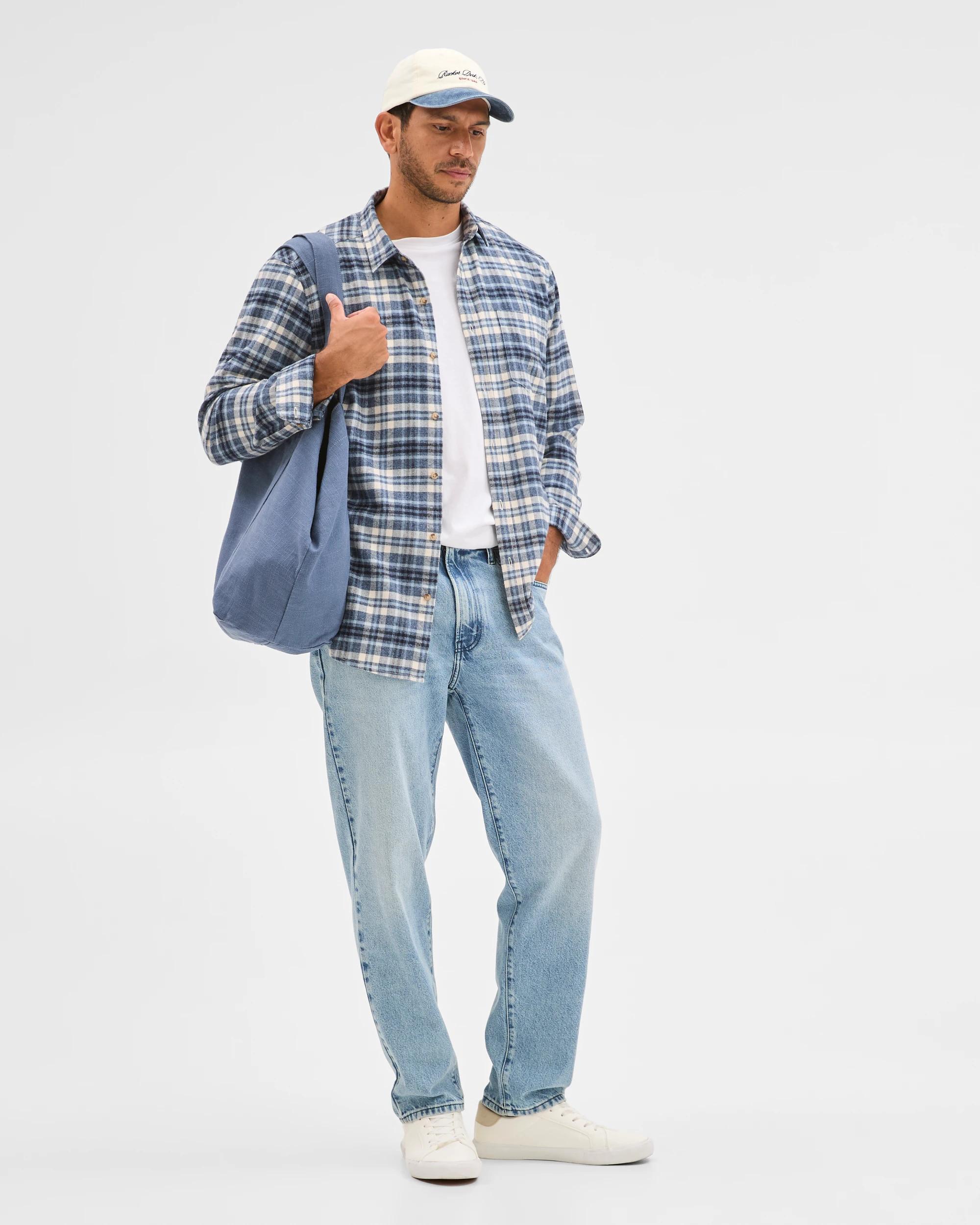 2 Target Australian Cotton Long Sleeve Flannelette Shirt BLUE, 2 of 7