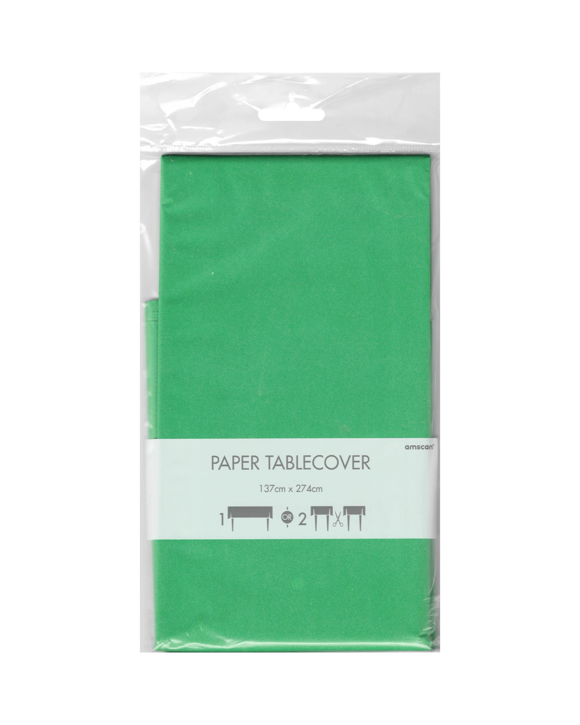 3 Anagram Festive Rectangle Paper Tablecloth - Green, 3 of 4