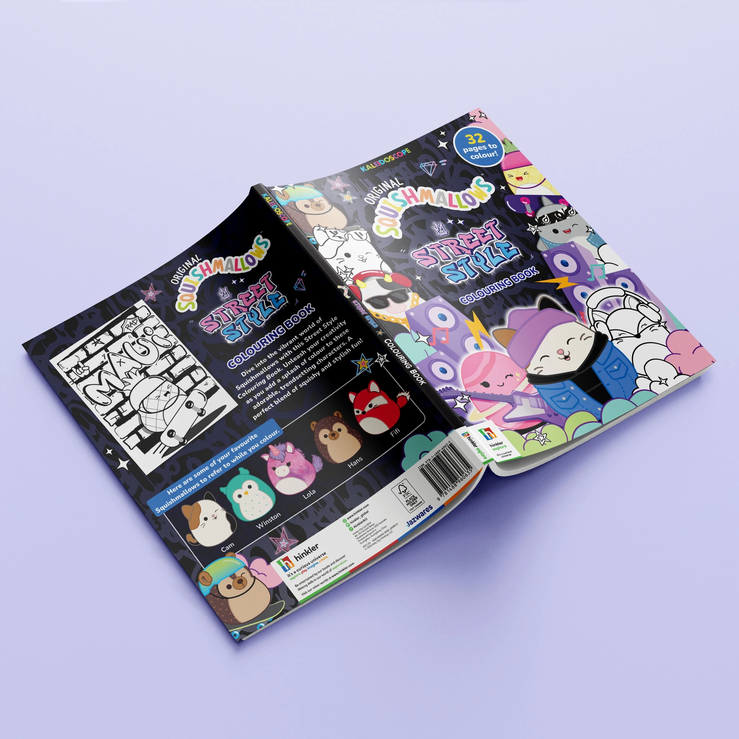 5 Kaleidoscope Original Squishmallows Street Style Colouring Book, 5 of 5