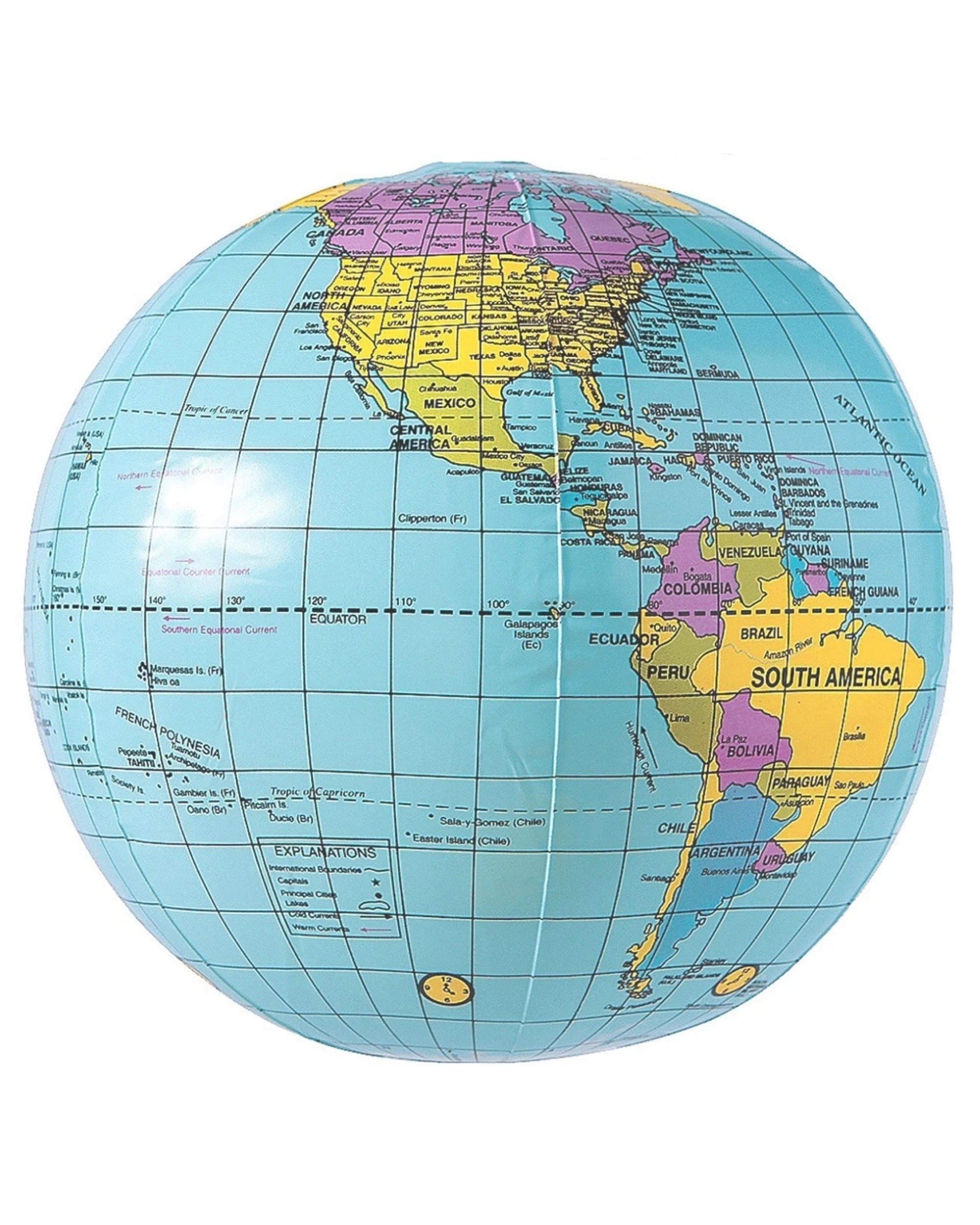 1 Partyrama Inflatable World Globe, 1 of 3