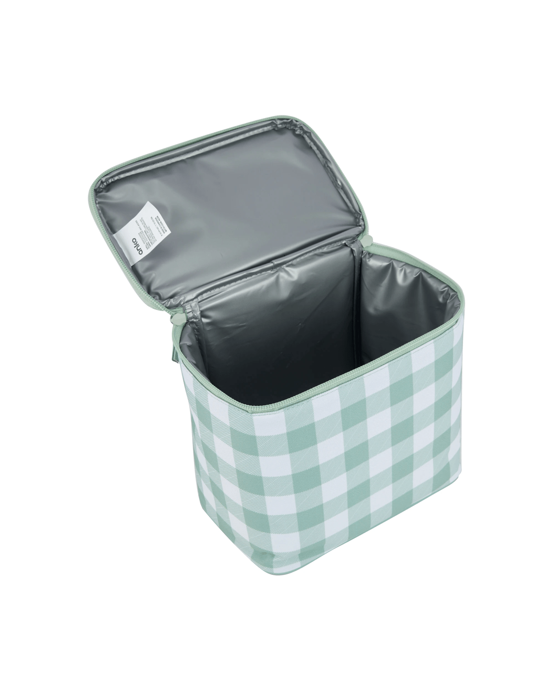 3 Green Check Top Loader Lunch Bag, 3 of 5