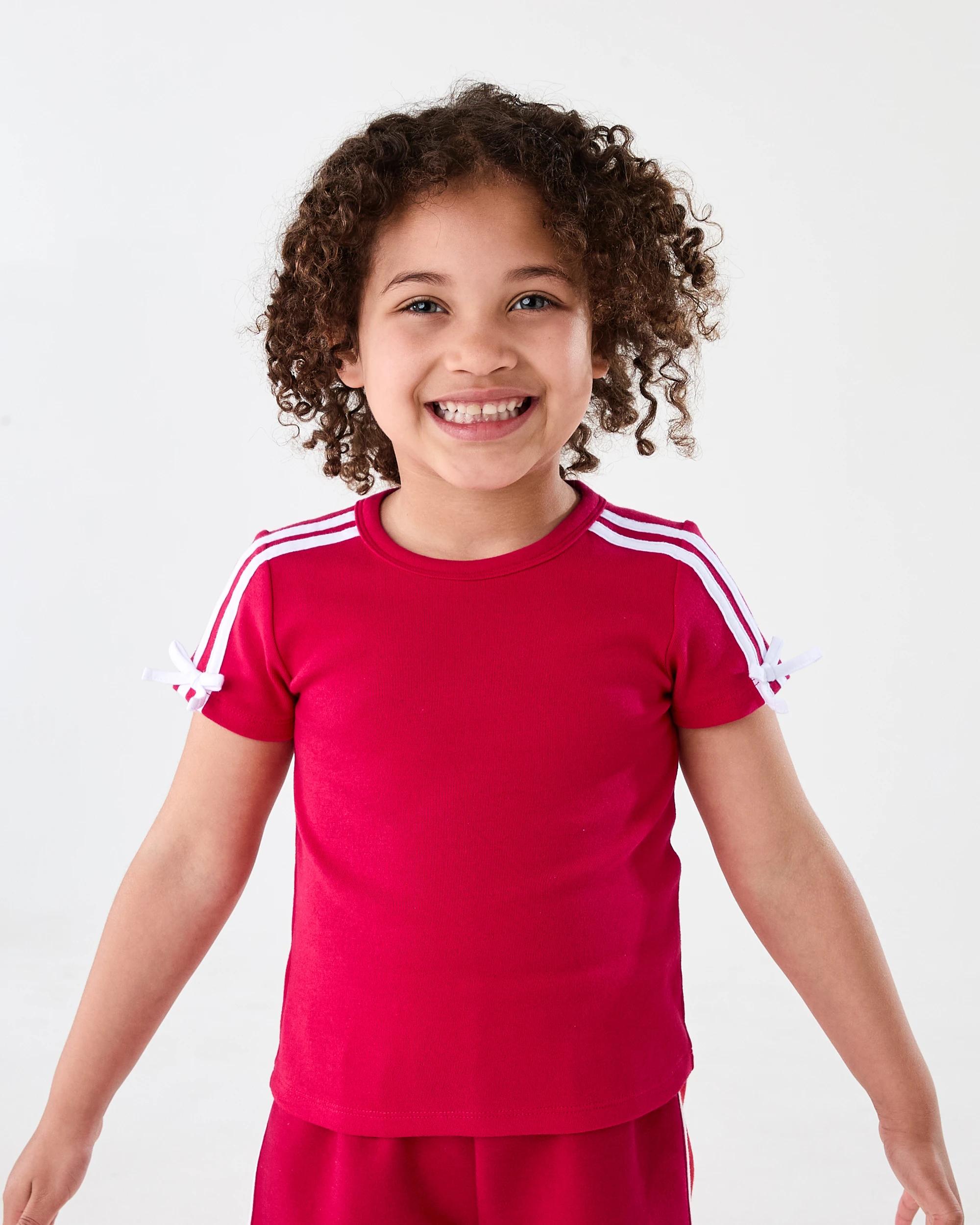 1 Short Sleeve Tape Detail T-shirt Red Tngo, 1 of 7