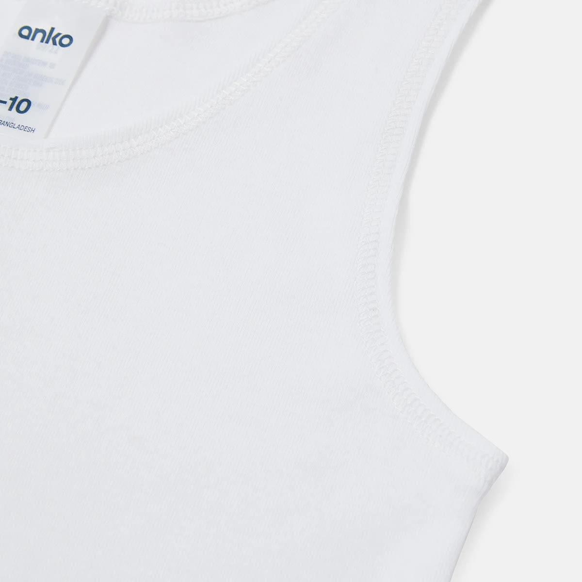 3 3 Pack Wide Strap Singlets White, 3 of 3