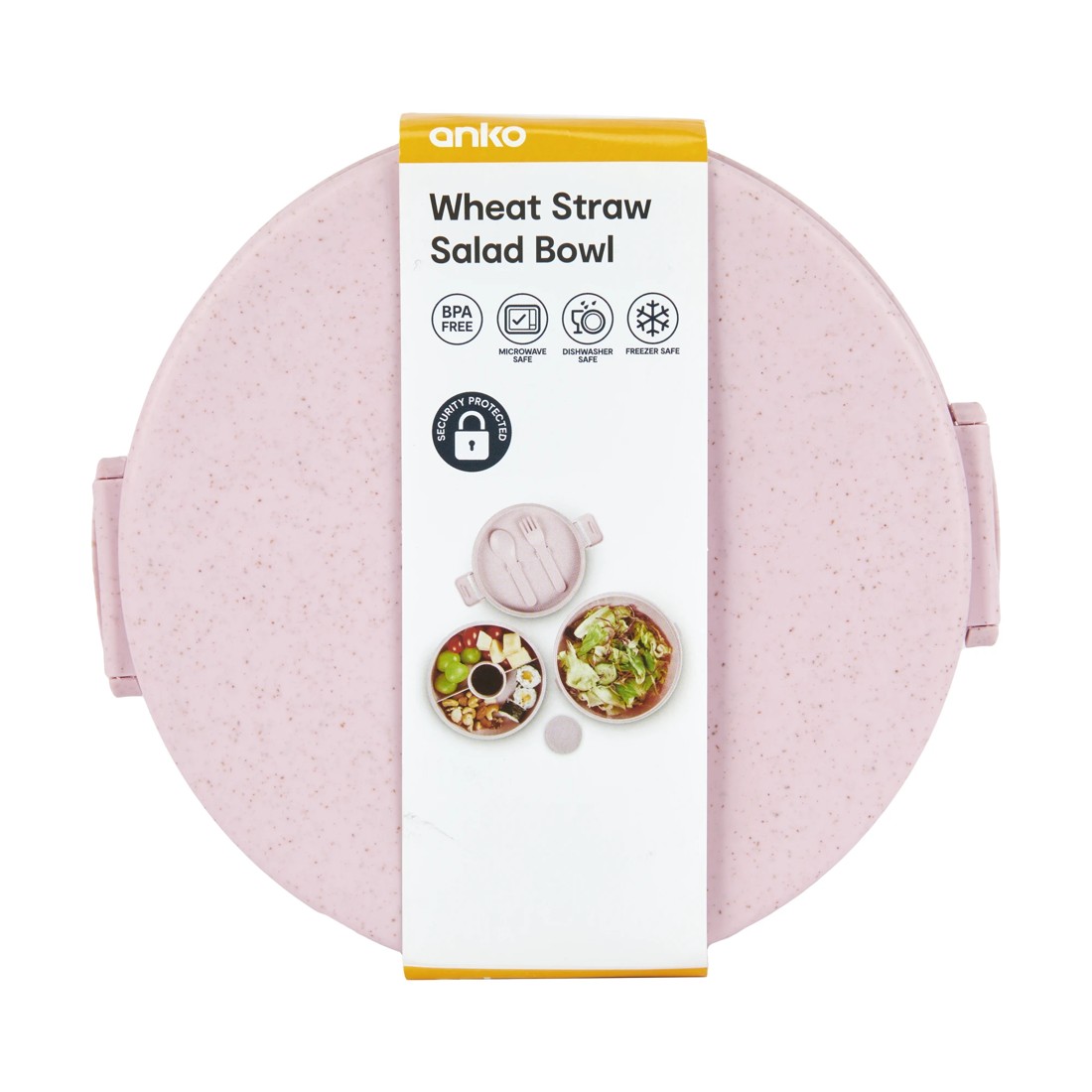 5 Pink Wheat Straw Salad Bowl, 5 of 5