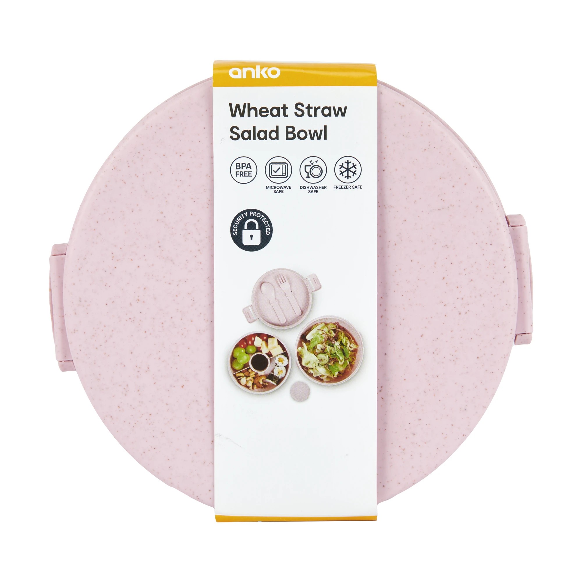 5 Pink Wheat Straw Salad Bowl, 5 of 5