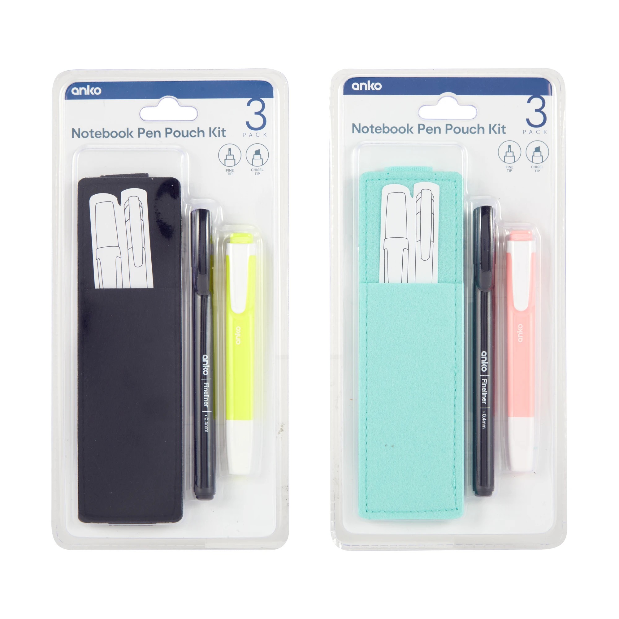 1 3 Pack Notebook Pen Pouch Kit - Assorted, 1 of 9